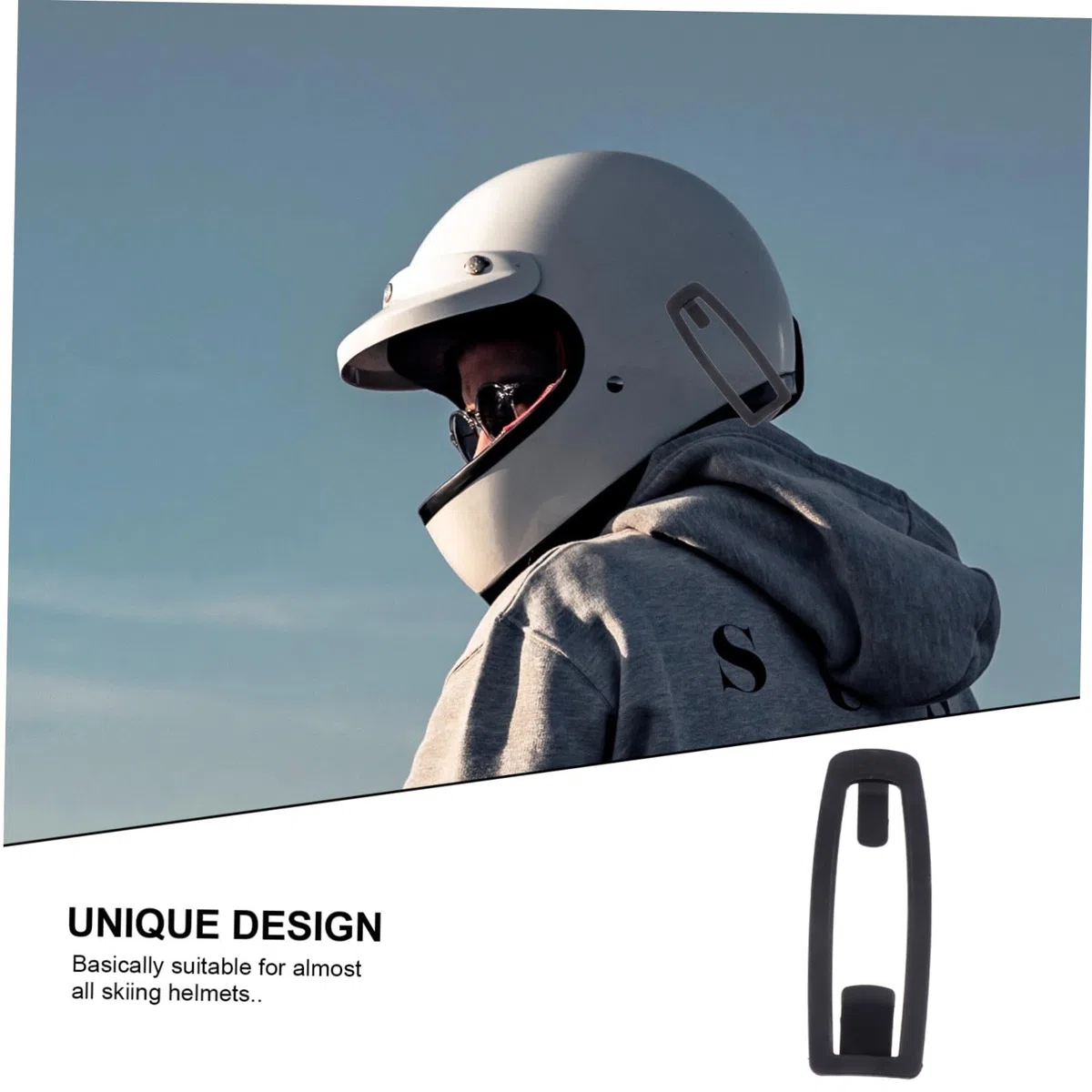 Hebilla para Cinturón de Gafas de Nieve Compatible Casco de Esquí y Ciclismo, Material Abs Resistente y Diseño Que No Raya el Casco,