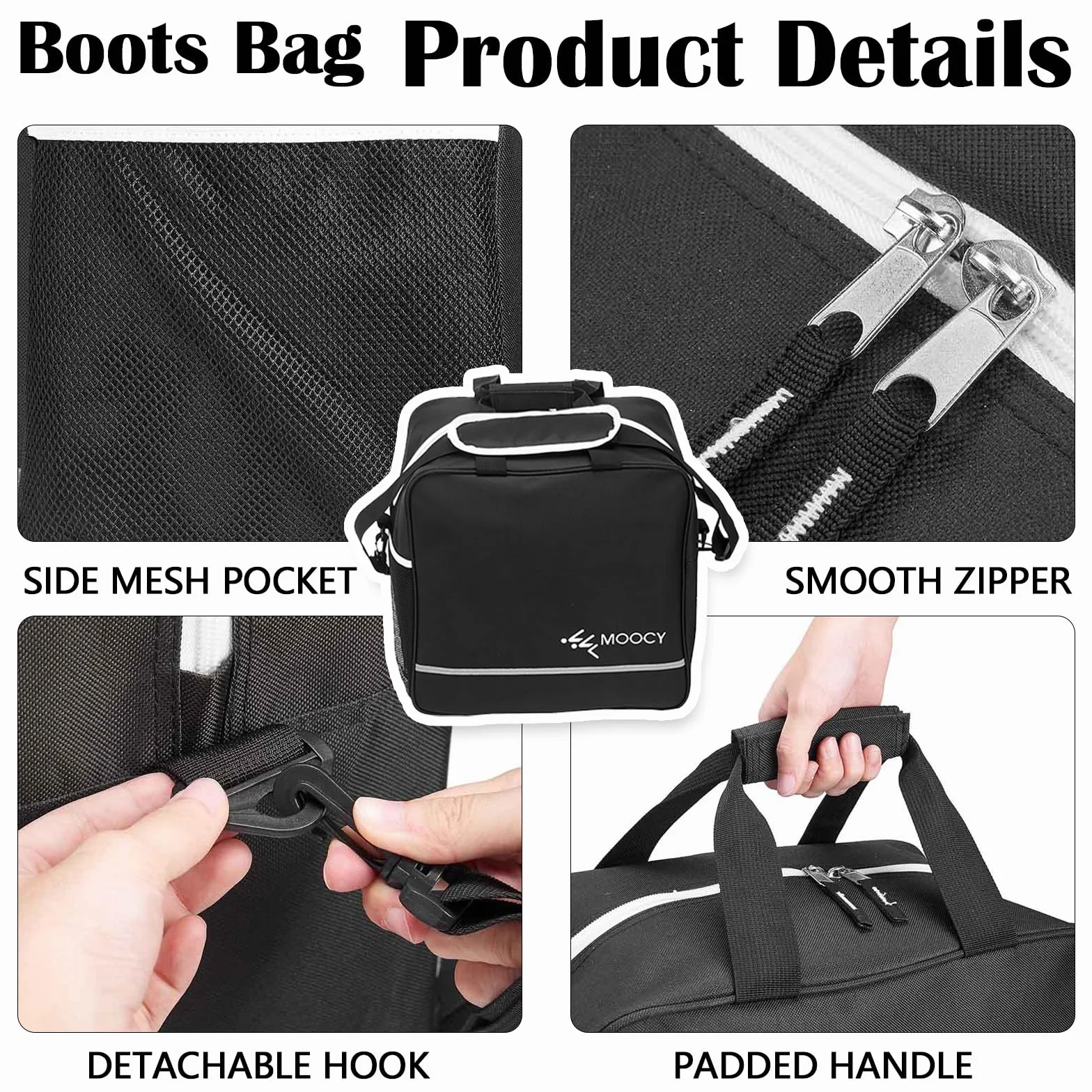 Bolsa Esquí Juego Bolsas Zapatos Esquí, Bolsa Para Zapatos Esquí Juego Esquí Deportes Invierno 200cm Accesorios Equipos Esquí Para Esquís Juego Bolsa Esquí Y Bolsa Para Botas Esquí Longitud Ajustable