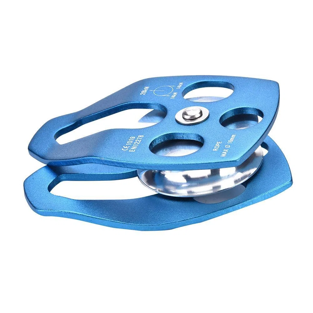 Jadeshay Polea de Escalada,28KN Mini Polea Escalada Aluminio al Aire Libre de Polea Simple con Placa Giratoria para Escalada y Elevación en Exteriores