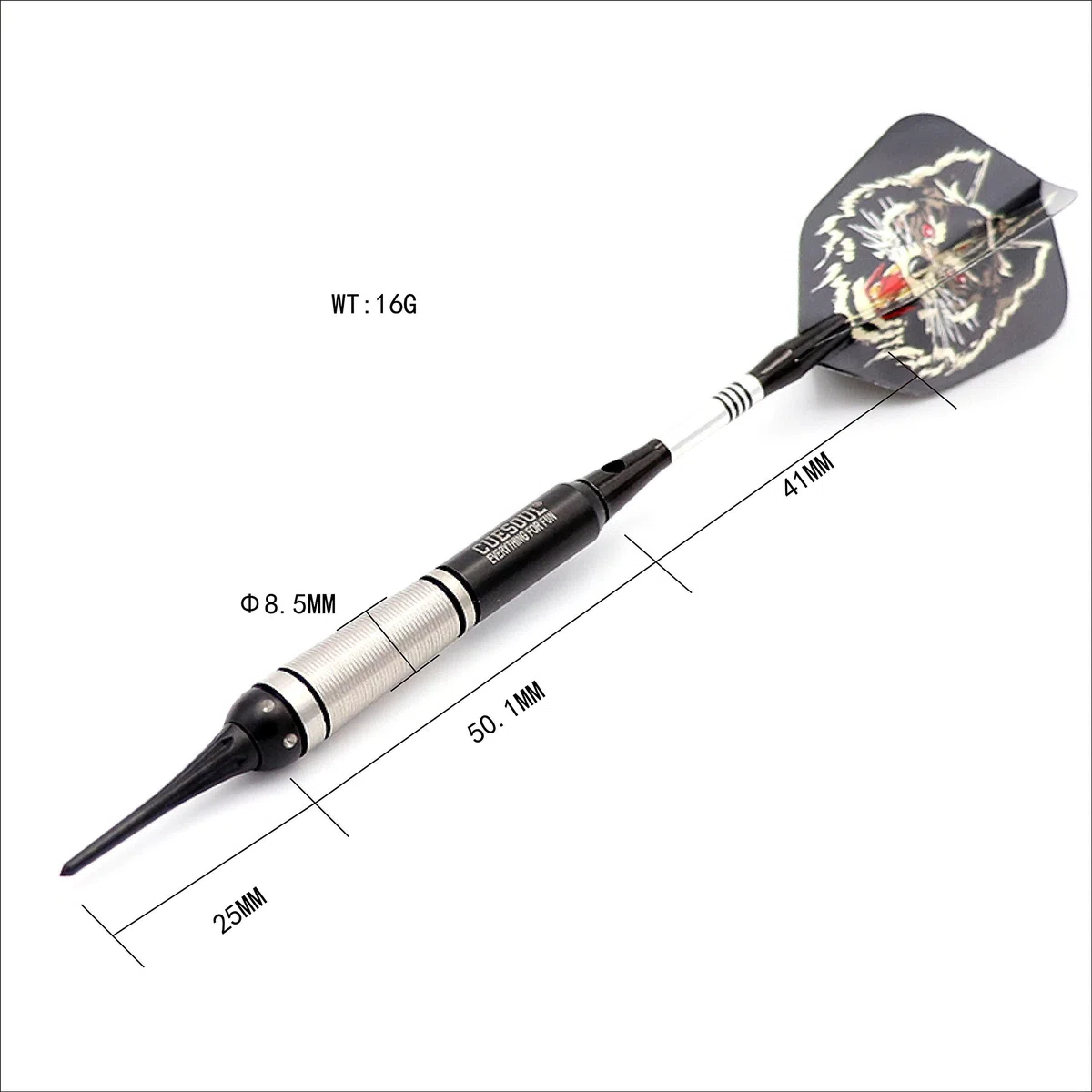 CUESOUL Sky Wolf Series Soft Tip Darts with 16 gram Barrels