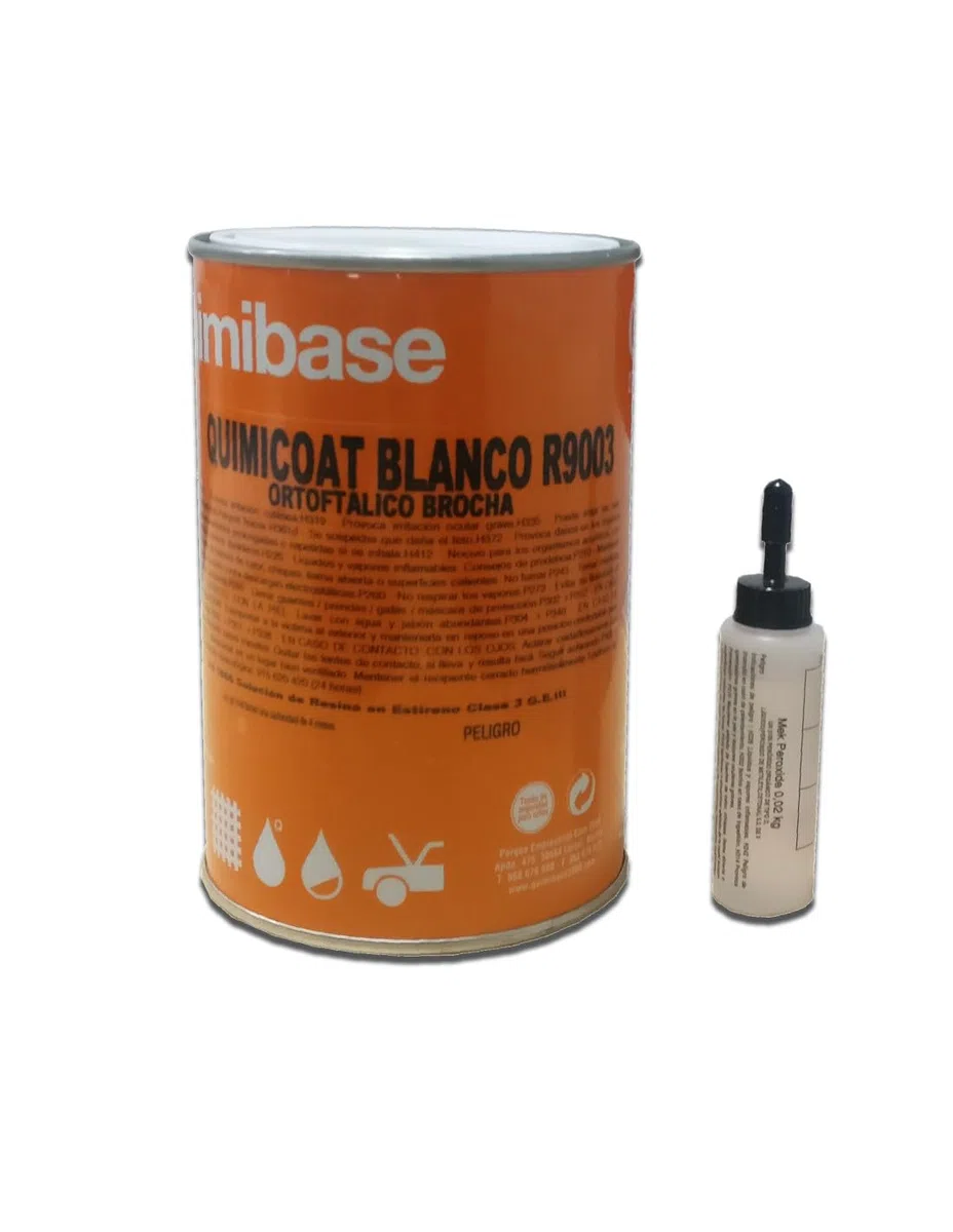 Gel Coat Blanco Kit 1 Kg + Catalizador - para Barco, Piscinas y Superficies de Fibra de Vidrio - Gel Coat