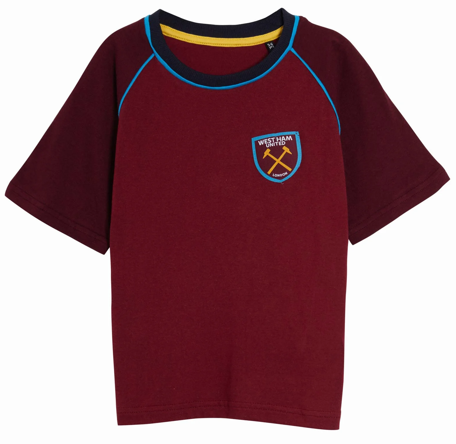 West Ham United FC Kids Pijamas Cortos Niños Conjunto de Fútbol de la Premier League Shorts + Camiseta
