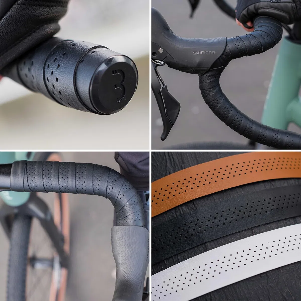 BBB Cycling - Cinta para manillar de bicicletas antideslizante especial para bicicletas de ciclismo y urbanas. Incluye cinta de acabado y tapones de manillar. Color Blanco - Modelo RaceRibbon BHT-12