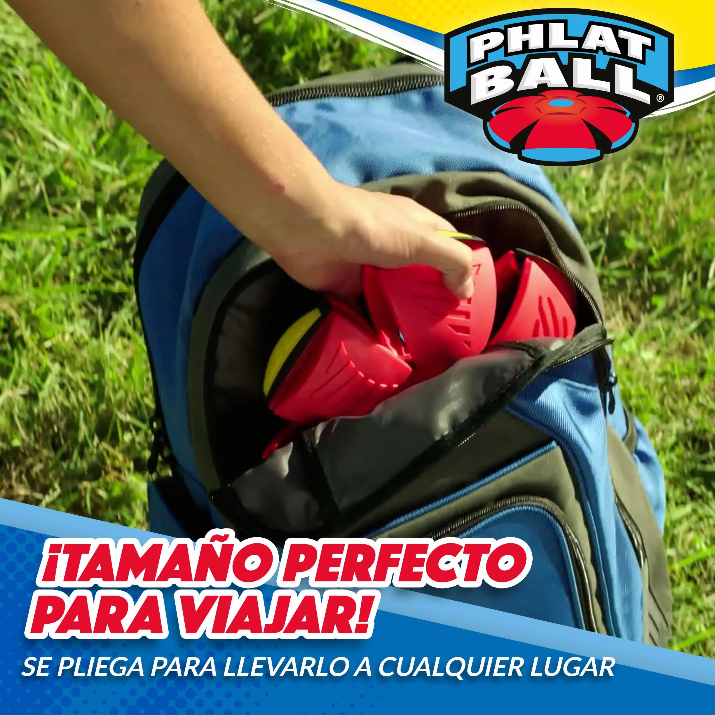 Wahu PHLAT Ball Classic Frisbee Transformable en Balón Juguete Exterior Niños 5+ Años 15,7cm Bola 22,9cm Frisbee 2+ Jugadores