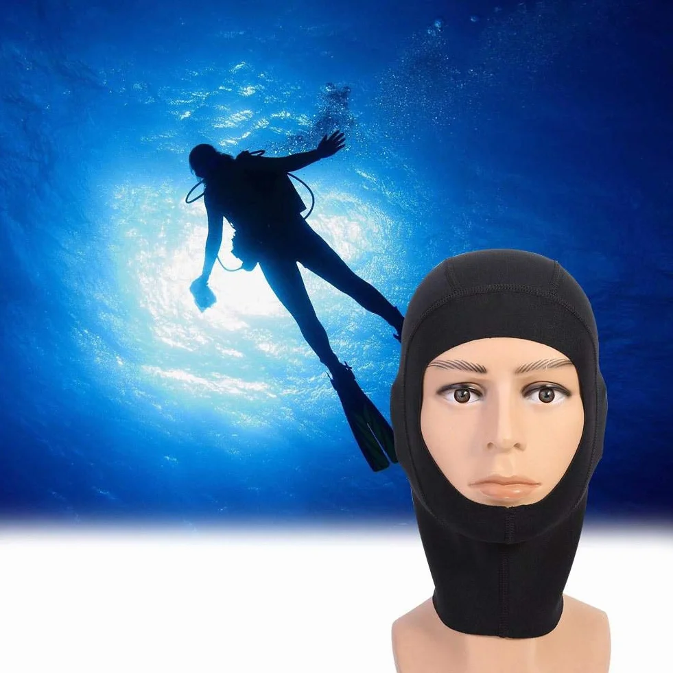 VIFER Gorro de Buceo 1 mm/3 mm Neopreno Scuba Snorkeling Traje de Neopreno Capucha Surf Divers Sombrero Gorro de Buceo(L-1 mm)