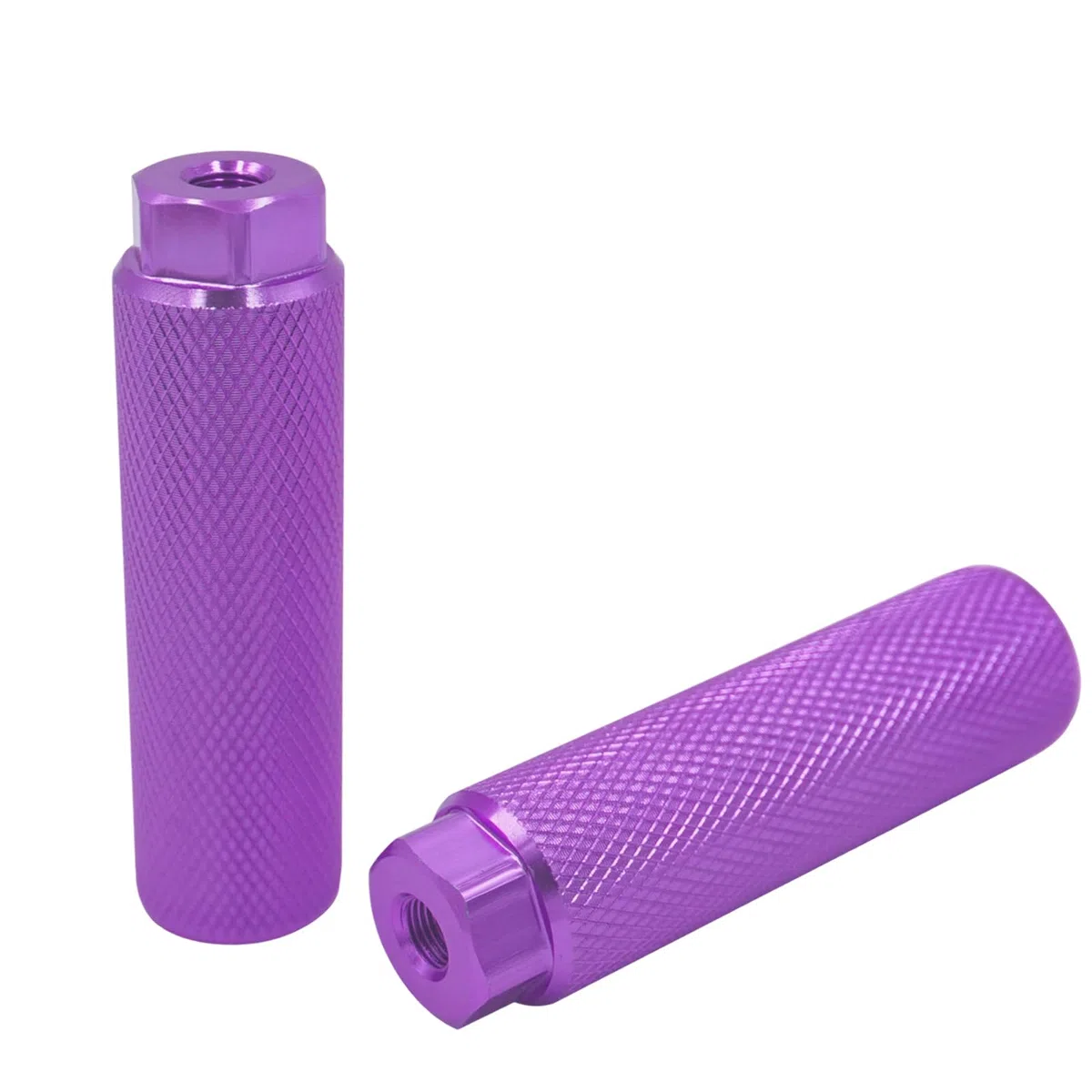 Juego de 2 clavijas de aleación de aluminio negro para bicicleta, antideslizantes, para bicicletas de montaña y BMX, compatibles con ejes de 3/8 pulgadas, clavijas traseras perfectas para