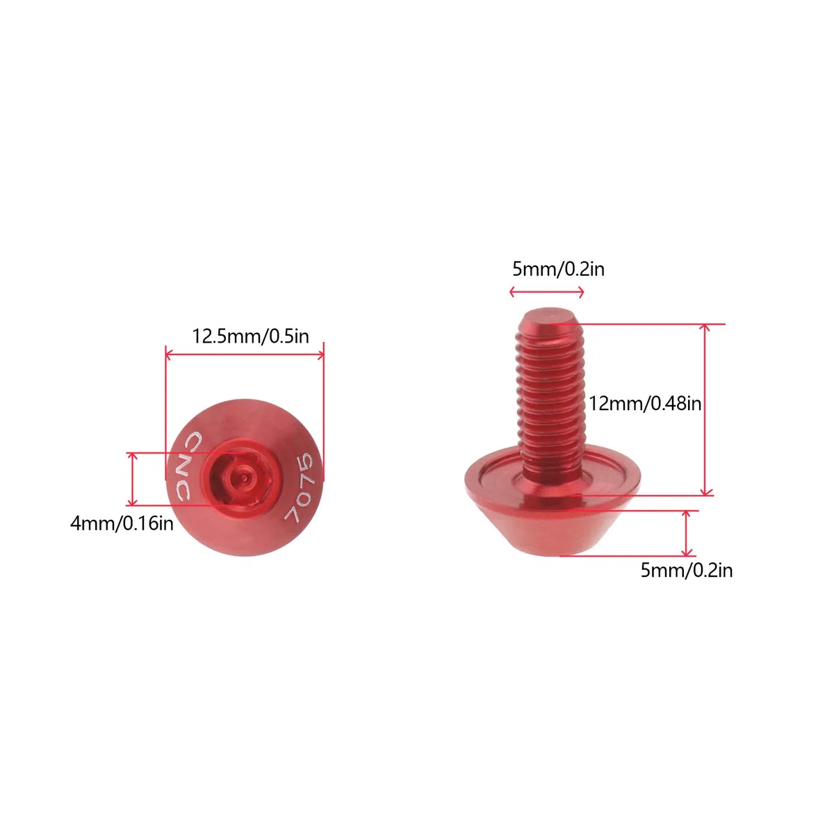 4 tornillos hexagonales M5 x 12 mm para soporte de botellas de agua para bicicleta, soporte para botellas de agua, tornillos para bicicleta de montaña, bicicleta de carretera