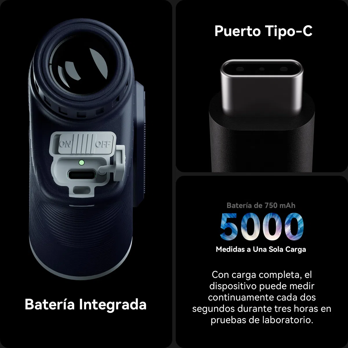 Gogogo Sport Vpro Telémetro Laser Golf Caza 1372/2285 M/Yardas/Feet, Recargable Medidor Laser Magnético Precisión ±0.5yd, Modos para Pendiente Off/ON, Vibración de Bloqueo de Bandera, Escaneo, Azul