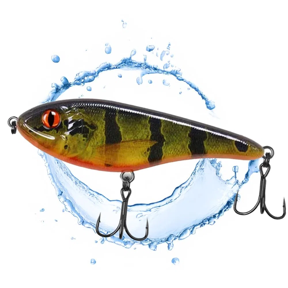 Jerkbait Hecht I 15 cm, 80 g Slow Sinking para lucios grandes, Wobbler Jerkbait lucios, señuelos artificiales, señuelos de pesca depredadores, jerkbaits activos UV