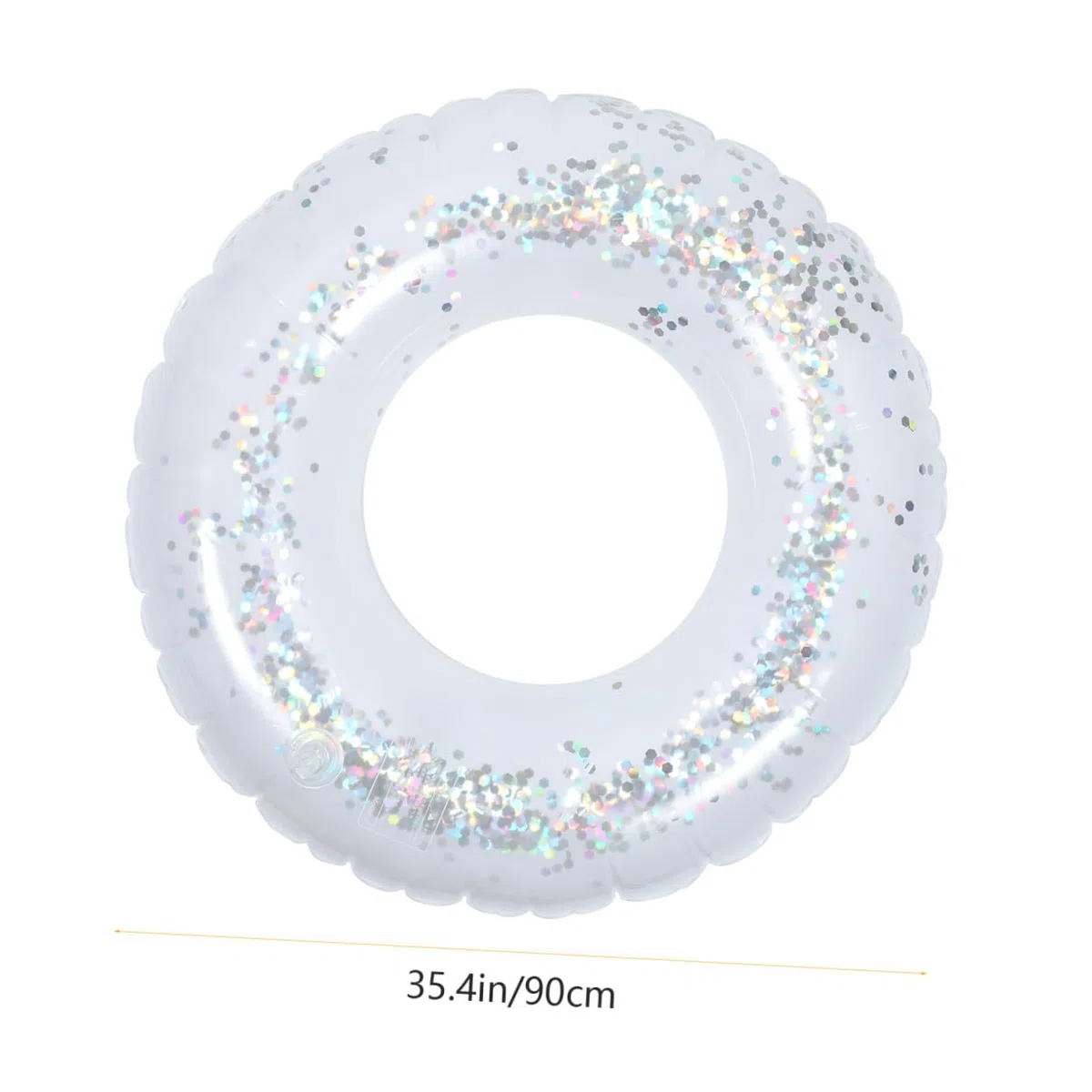 UPKOCH Anillo De Natación De Color Transparente Lentejuelas Flotador Inflable De PVC para Piscina Accesorio para Fiestas Acuáticas