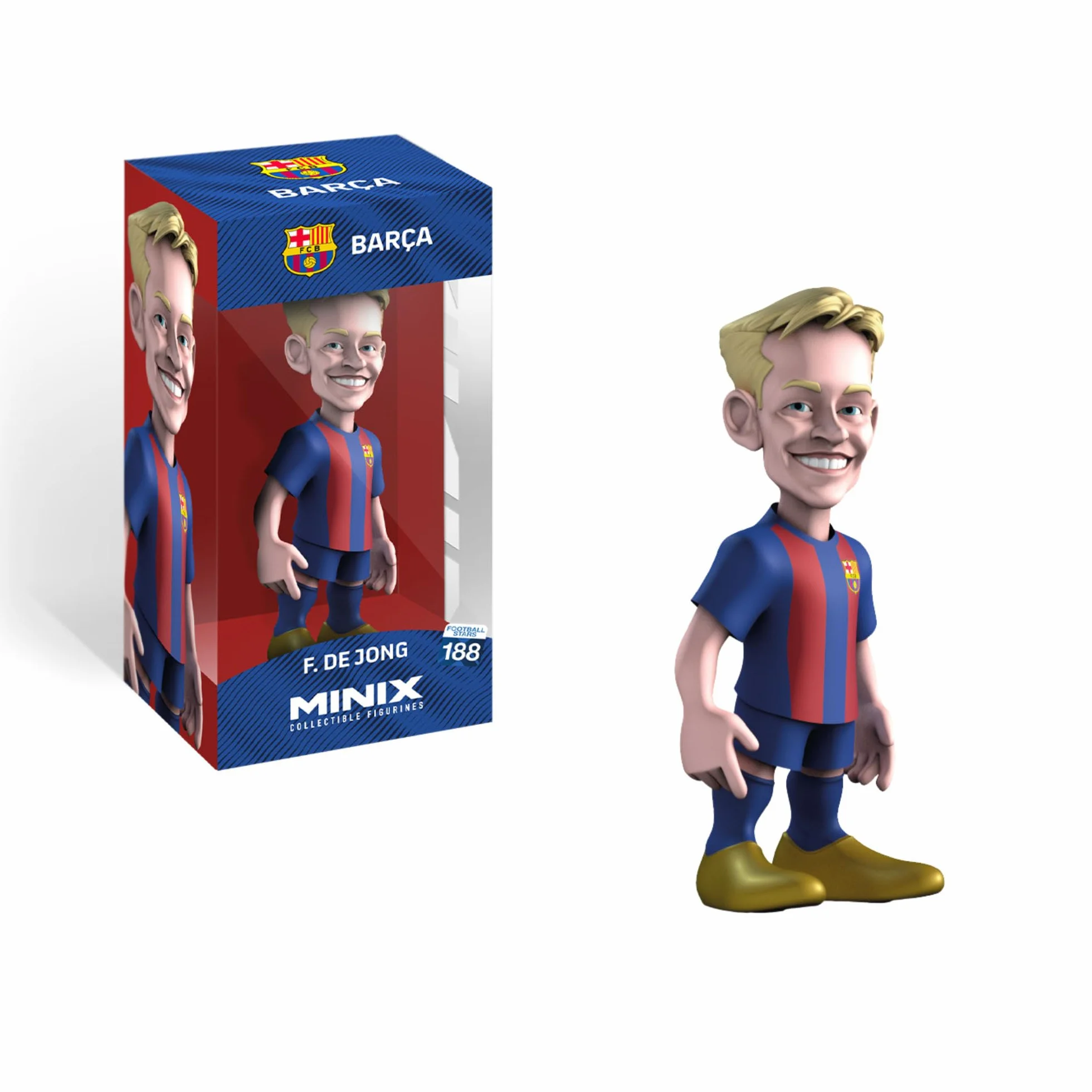 MINIX Fútbol Stars #188 FC Barcelona Frenkie De Jong 21 - Figura Coleccionable (12 cm)