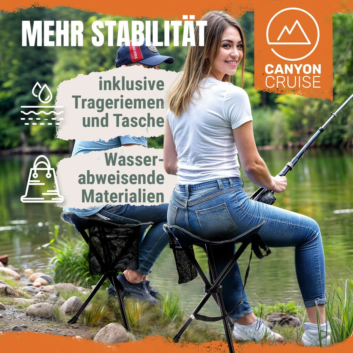 Taburete de Camping Asiento trípode Taburete de Pesca; Silla de Camping Plegable portátil, Taburete de Pesca, Silla de Festival (1 Pieza)