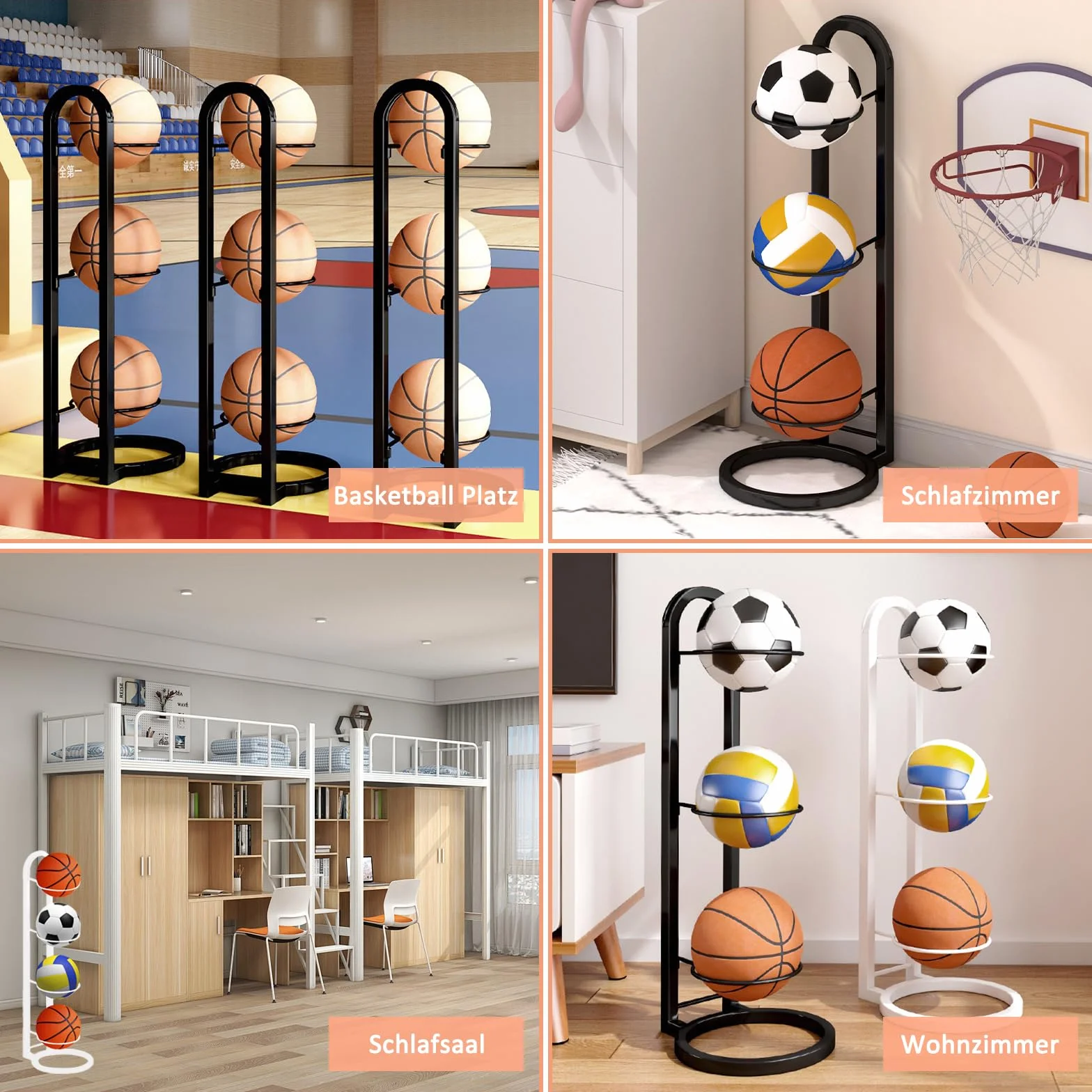 Soporte para pelota de baloncesto 5 capas