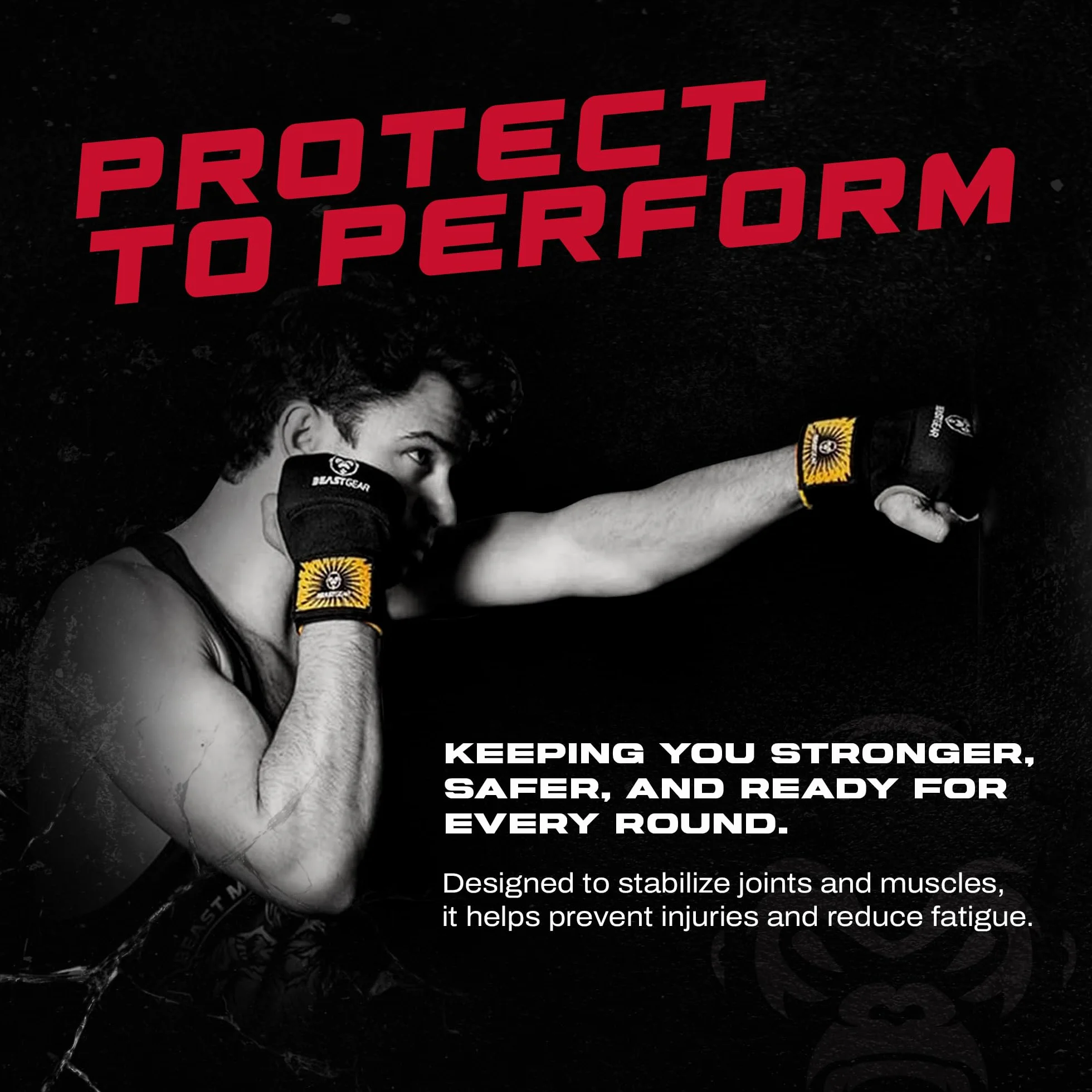 Beast Gear Guantes Boxeo Gel – Manoplas Boxeo Deportes de Combate, MMA, Muay Thai, Artes Marciales