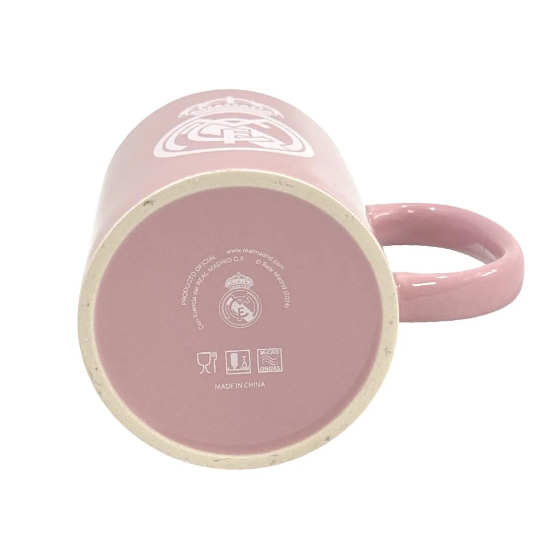 Regalos R. Madrid, Tazas, Botellas, Plato Decorativo, Termos, Productos Exclusivos para Fans, Regalos Ideales para Aficionados del Fútbol, Accesorios del Madrid, (Taza Rosa)