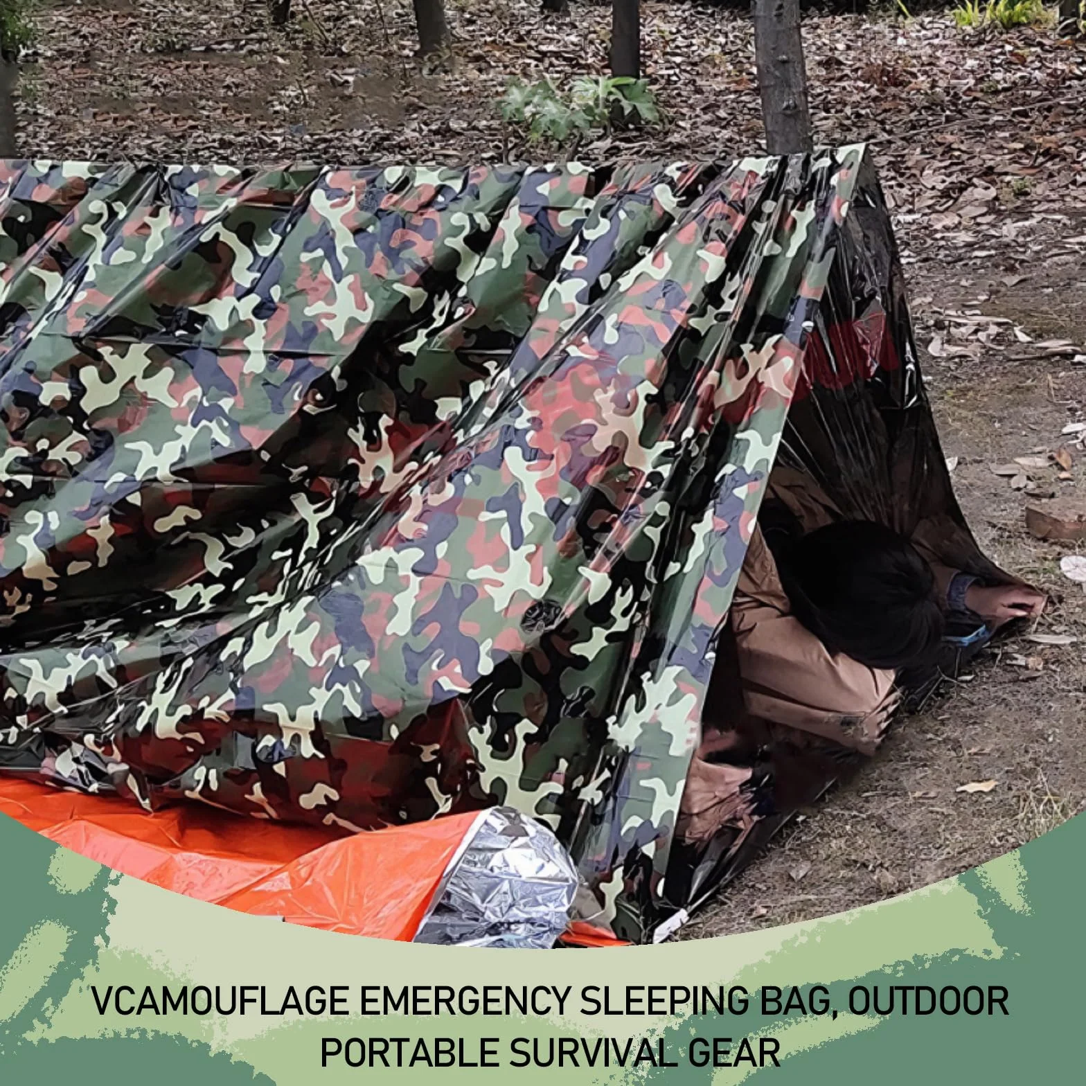 2 Paquetes Saco de Dormir de Emergencia, Saco de Vivac Térmico Ligero e Impermeable, Mantas de Supervivencia Saco de Nailon Portátil para Acampar, IR de Excursión, al Aire Libre