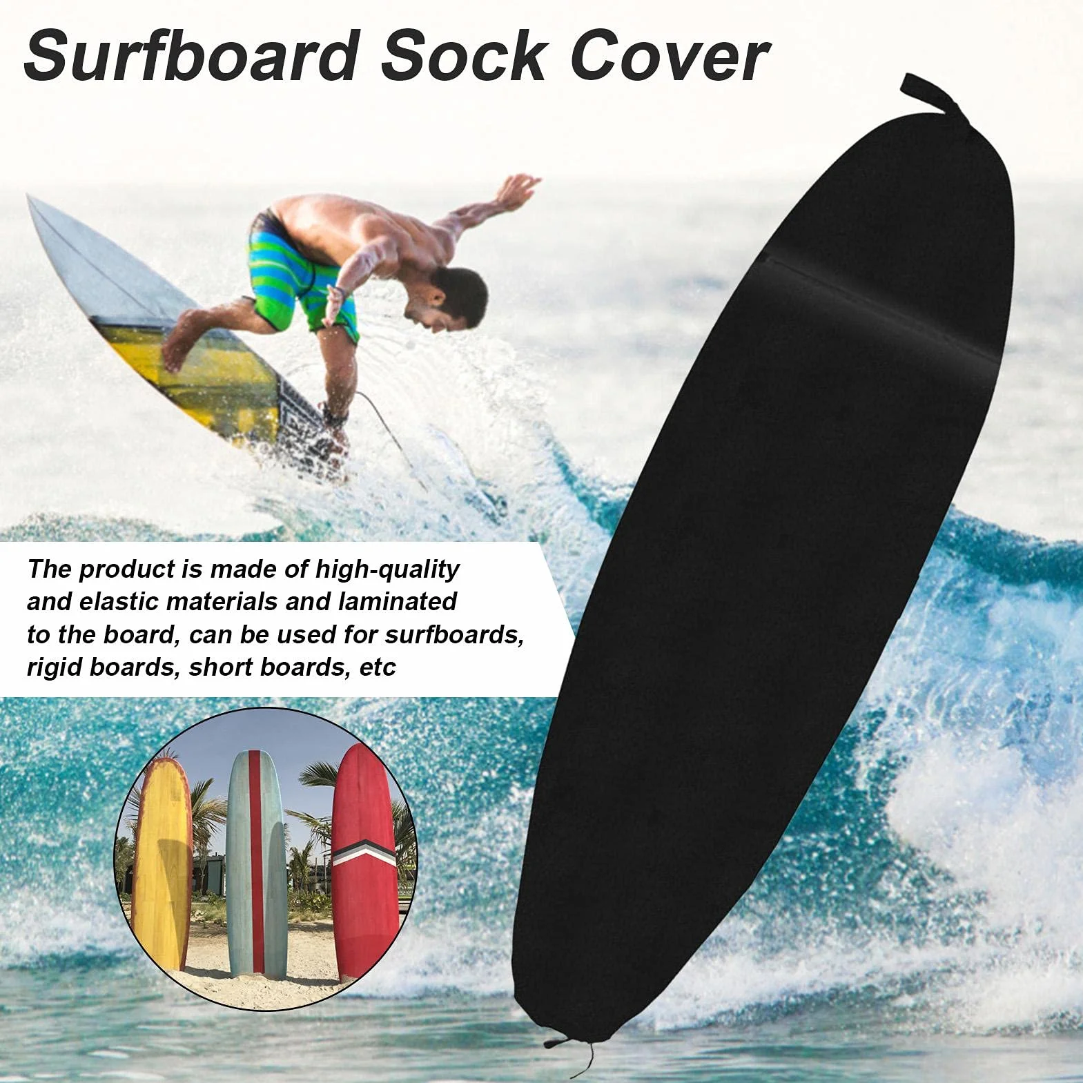 Funda para surf, resistente al agua y al polvo, 3 tamaños