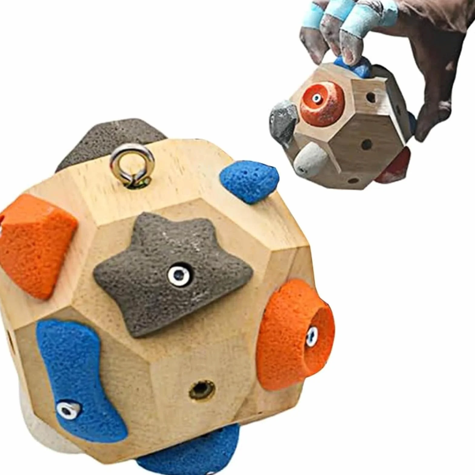 Bloque de Boulder Hecho a Mano - Bola 3D de Entrenador de Fuerza de Dedos Portátil