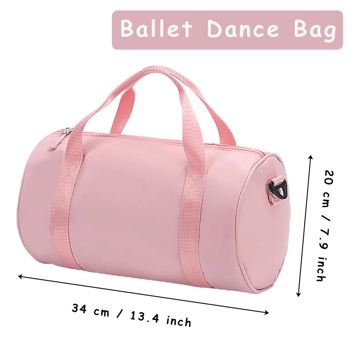 Bolsa de gimnasia personalizada para niñas, bolsa de deporte para niñas, bolsa de deporte rosa, 20 x 20 x 40 cm, gran regalo para niños, Pink, Niña
