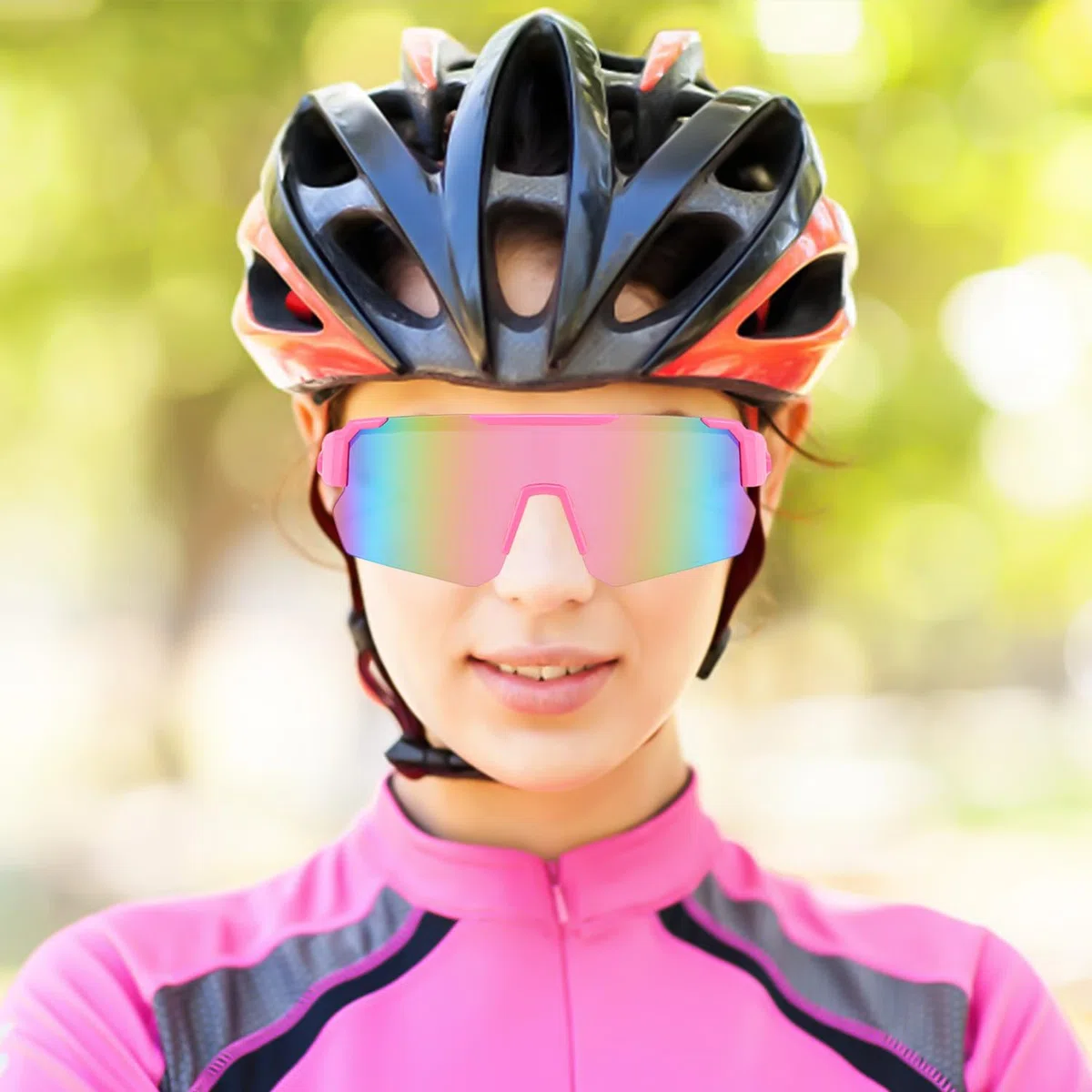 Gafas de 1 pieza, gafas de sol deportivas al aire libre, gafas para bicicletas sin deslumbramiento, gafas de seguridad a prueba de viento, universal tanto para hombres como para mujeres.