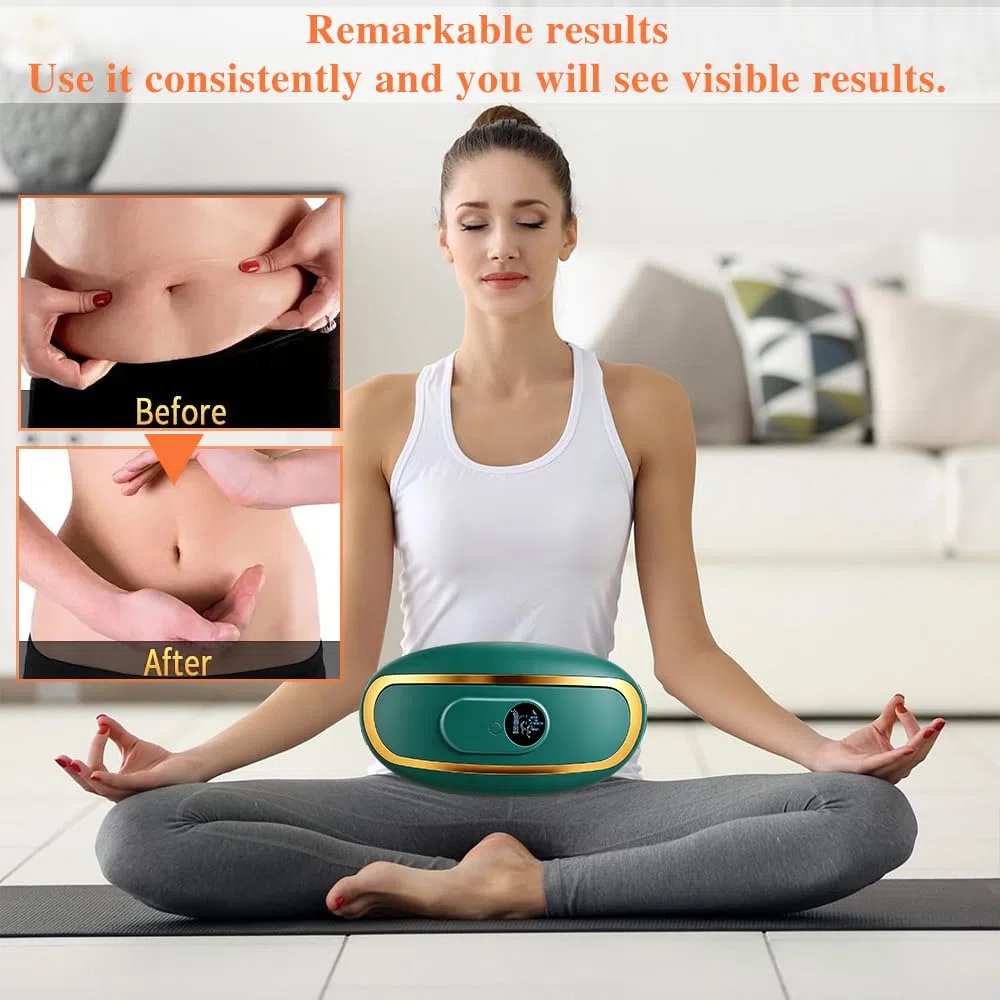 Máquina de masaje de barriga, Cinturón De Adelgazamiento De Masaje, Incluye modos de calor y vibración para aliviar la fatiga, apto para el abdomen, la cintura y la espalda