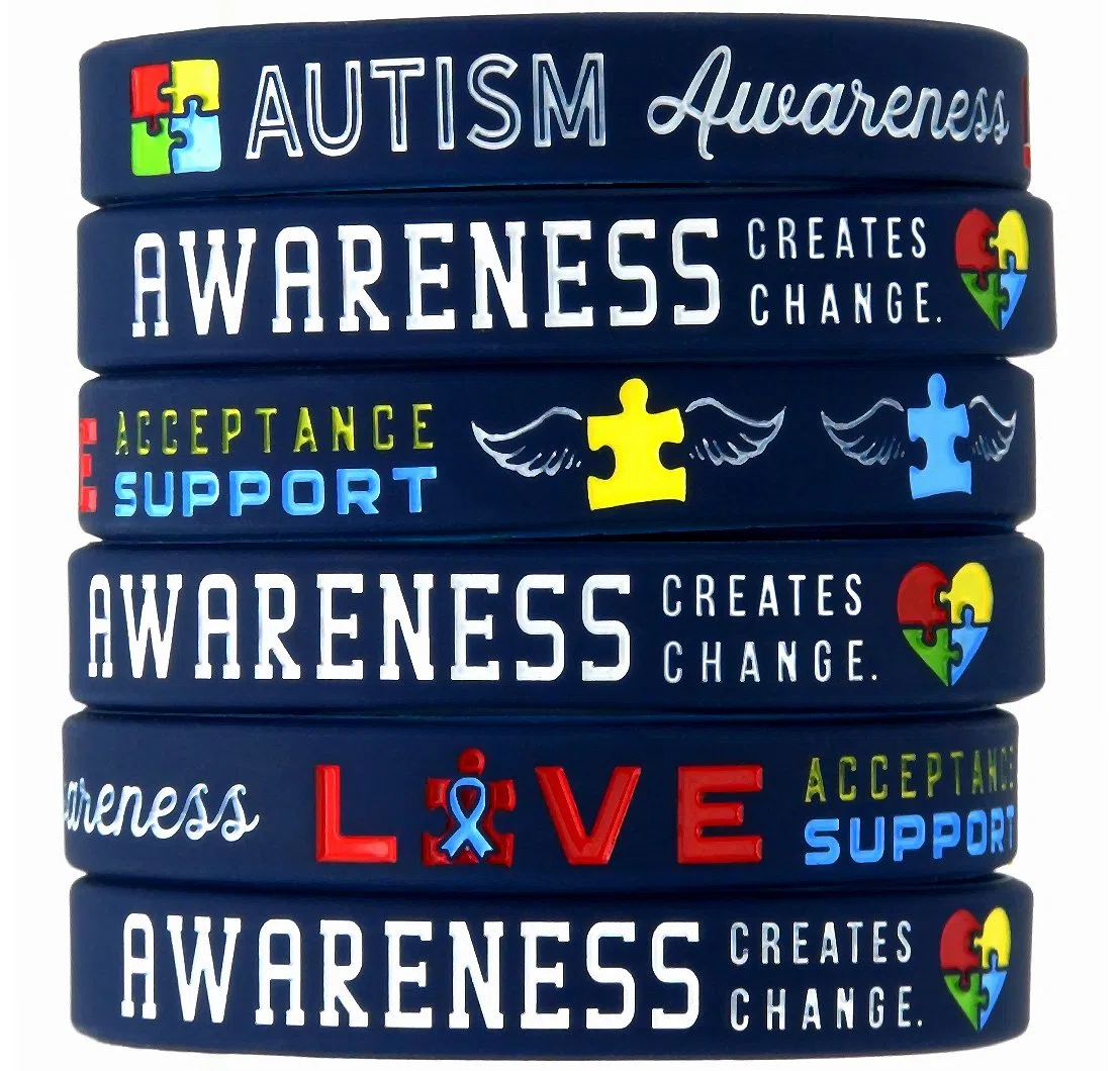 Inkstone Pack of 6, Pulseras de Conciencia del Autismo, Pulseras de Silicona en Talla Unisex Adulto