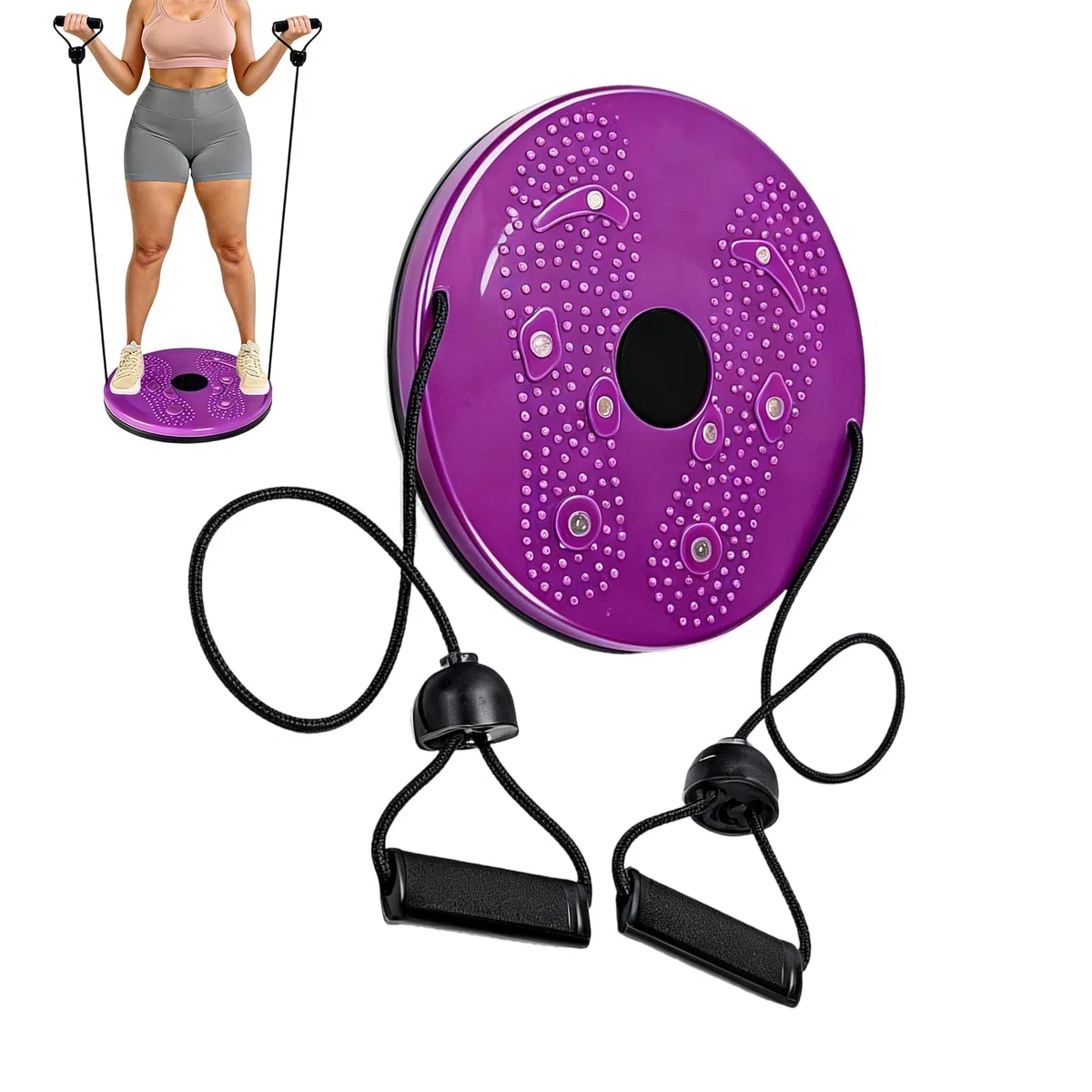 Genérico Máquina de Ejercicio para Hacer Giros - Máquina De Tabla para Esculpido De Abdominales - Rotatoria para Cintura - para Ejercicio Fitness Hogar Pilates Yoga Oficina Y Gimnasio