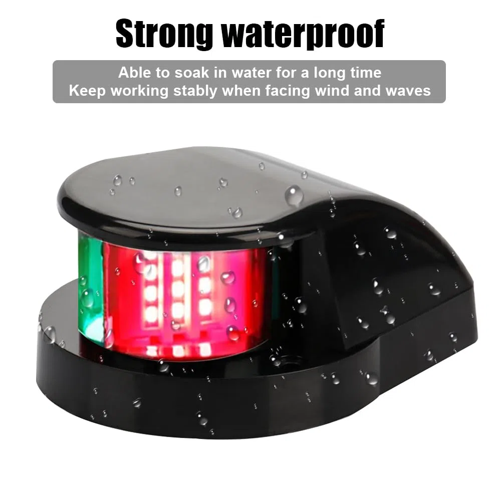 MiOYOOW Luz de navegación para barco, IP67 impermeable, luces de kayak rojas y verdes, luces LED de cabina para kayak, barco, yate, canoa