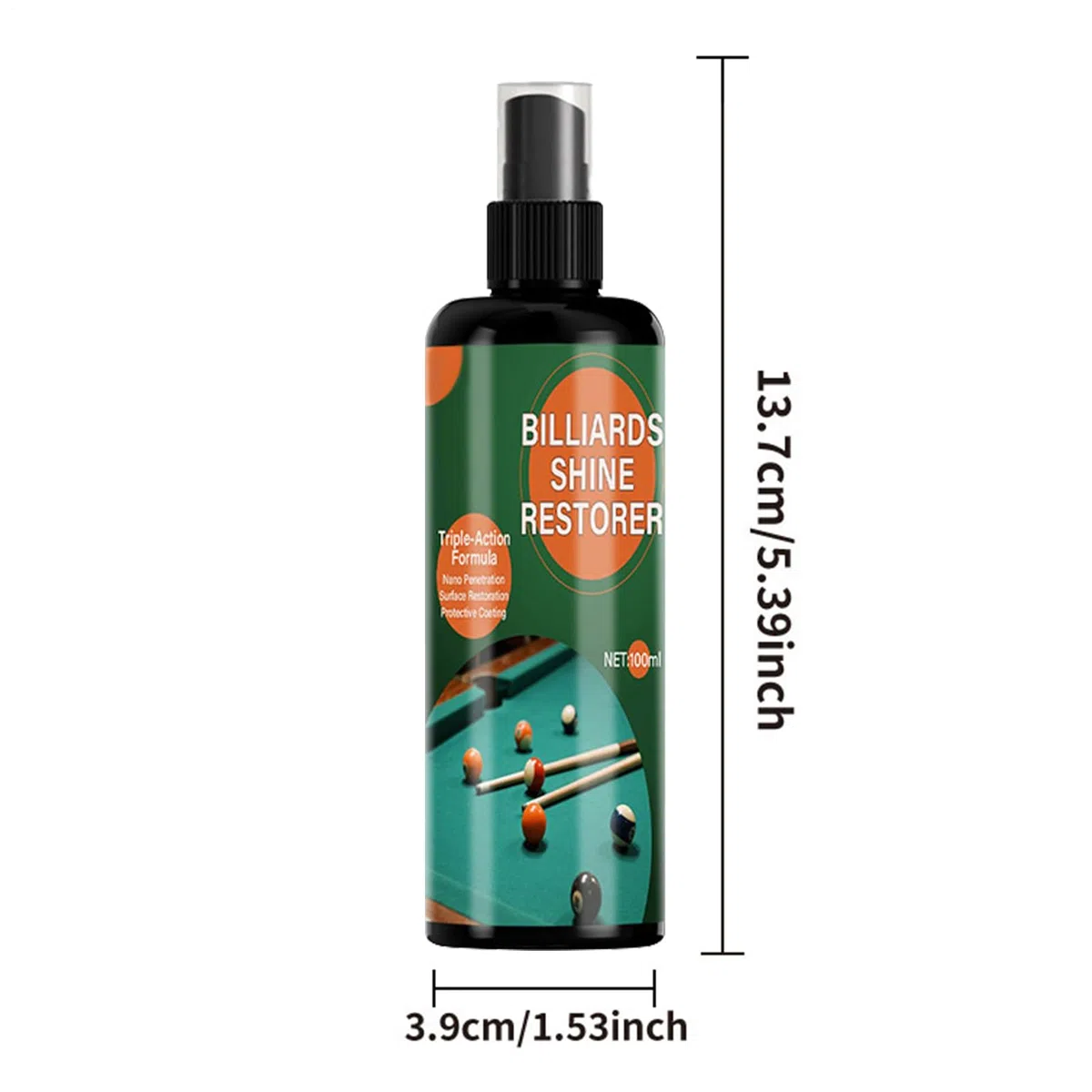 Niebla limpiadora de bolas de piscina - Spray para el cuidado de arañazos de 100 ml con toalla suave - Pulidor de bolas de que mejora la protección de la superficie brillante | para hombres, mu