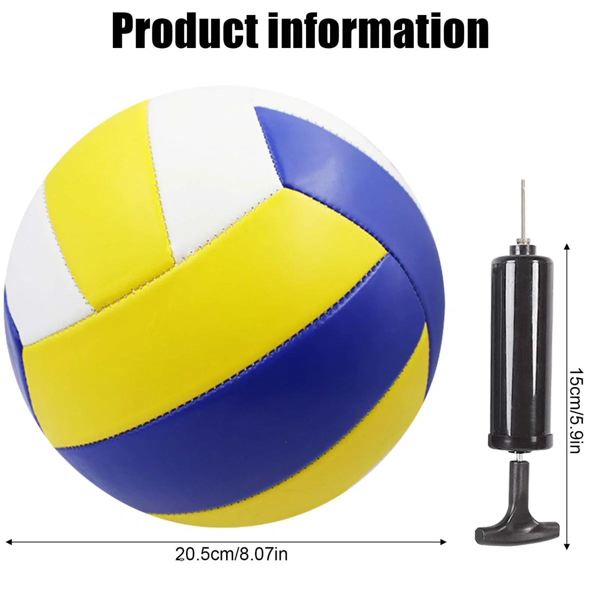 Pelota de voleibol oficial tamaño 5, pelotas de voleibol de playa para interiores y exteriores, PVC suave con bomba, pelota de playa con tacto suave para playa, jardín y baño