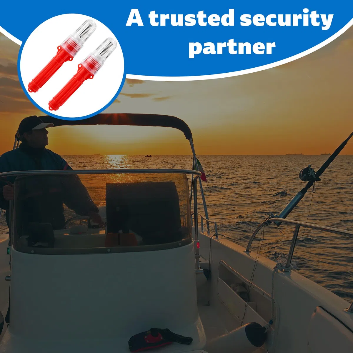 2uds Bengalas para Barcos, Bengalas de Emergencia de Barco Compactas Plástico 19cm Doble Destello Alta Visibilidad para Alarma Barco Pesquero Rescate Acuático Mantenimiento Carreteras Boyas