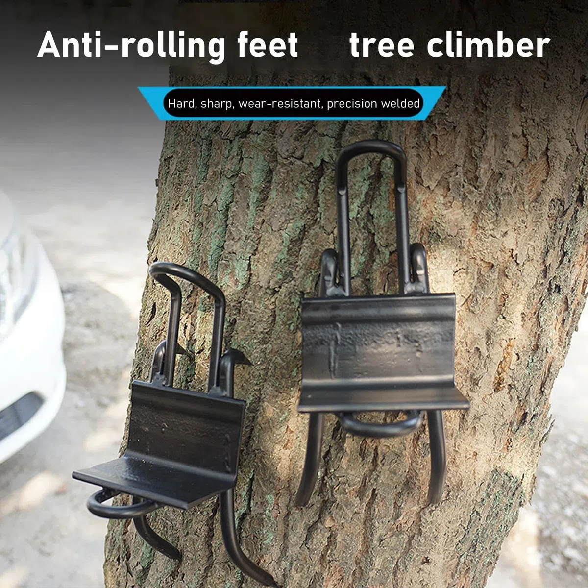 Picos para trepar árboles, Kit de Herramientas para escalones de Escalada con Garras, Equipo de Escalada Resistente al Desgaste, Picos de Escalada Ajustables y Resistentes para trepar árboles