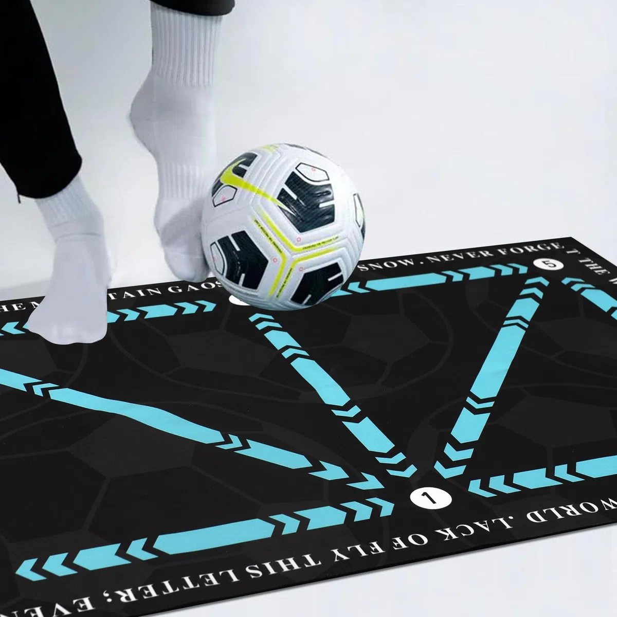 Tapete de entrenamiento de fútbol, 60 x 90 cm, tapete de entrenamiento de fútbol antideslizante, tapete de entrenamiento de control de pelota de regate, tapete deportivo, equipo de