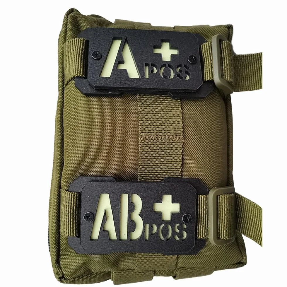 Morale Patch Tira De Identificación Luminosa Del Tipo De Sangre Insignia Reflectante Mochila Con Hebilla Parche De Expansión Personalizado Adecuado Para El Sistema Molle
