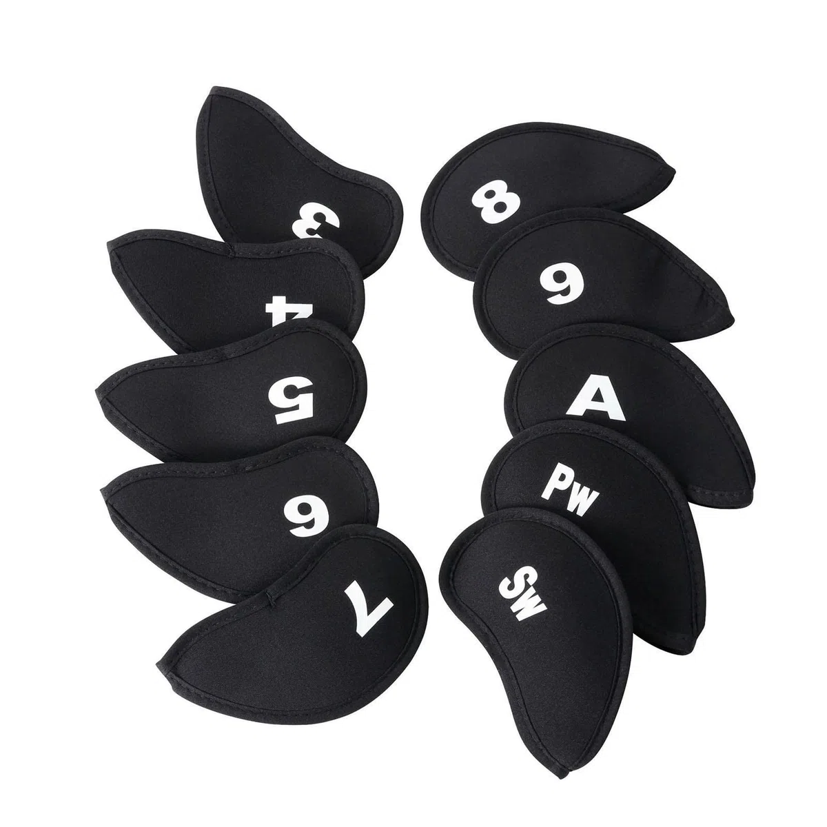 la Cabeza del Golf - 10 Fundas para Cabeza Golf, Etiqueta Bordada para Club,Accesorios Golf para Hombre, Funda para la Cabeza del Conductor, se Adapta a la mayoría