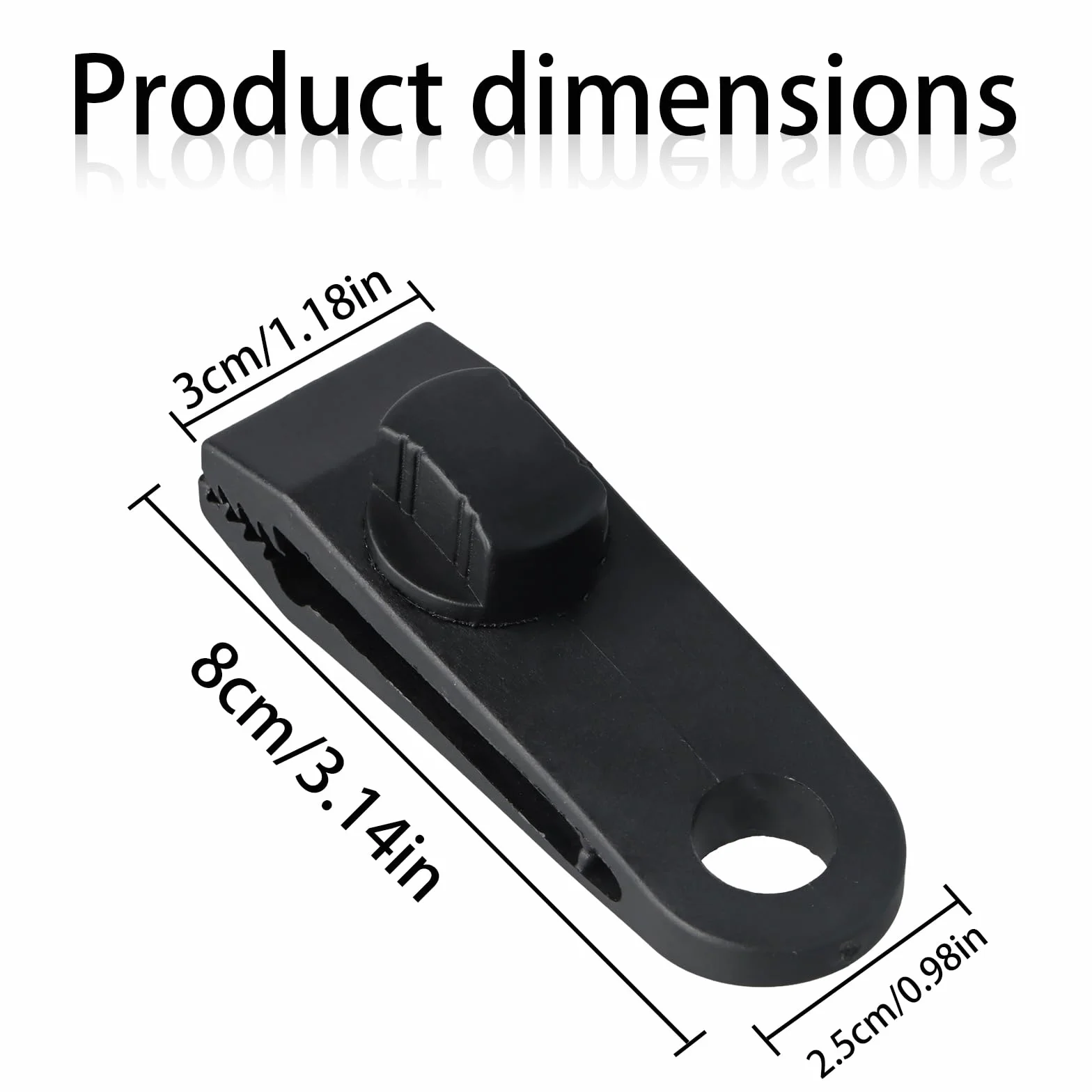 20 Piezas Clip para Lona, Tarp Clips, Clip Tienda Clips de Lona, Clip para Toldos y Lonas, para Toldo, Carpas, Cámping, Cortinas, Negro