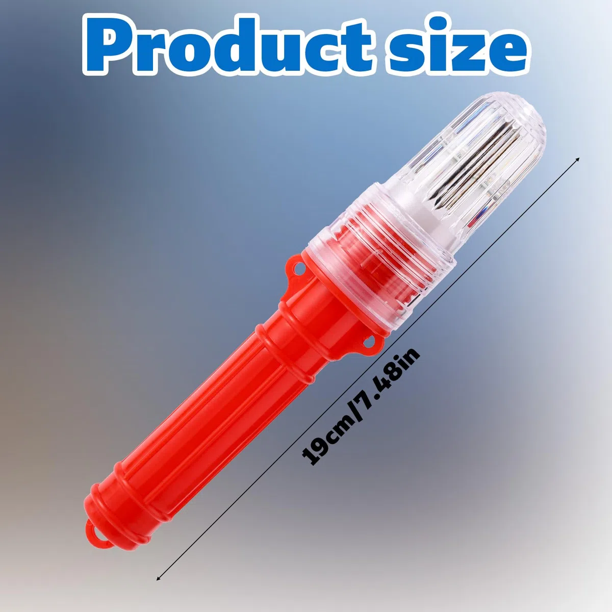 2uds Bengalas para Barcos, Bengalas de Emergencia de Barco Compactas Plástico 19cm Doble Destello Alta Visibilidad para Alarma Barco Pesquero Rescate Acuático Mantenimiento Carreteras Boyas