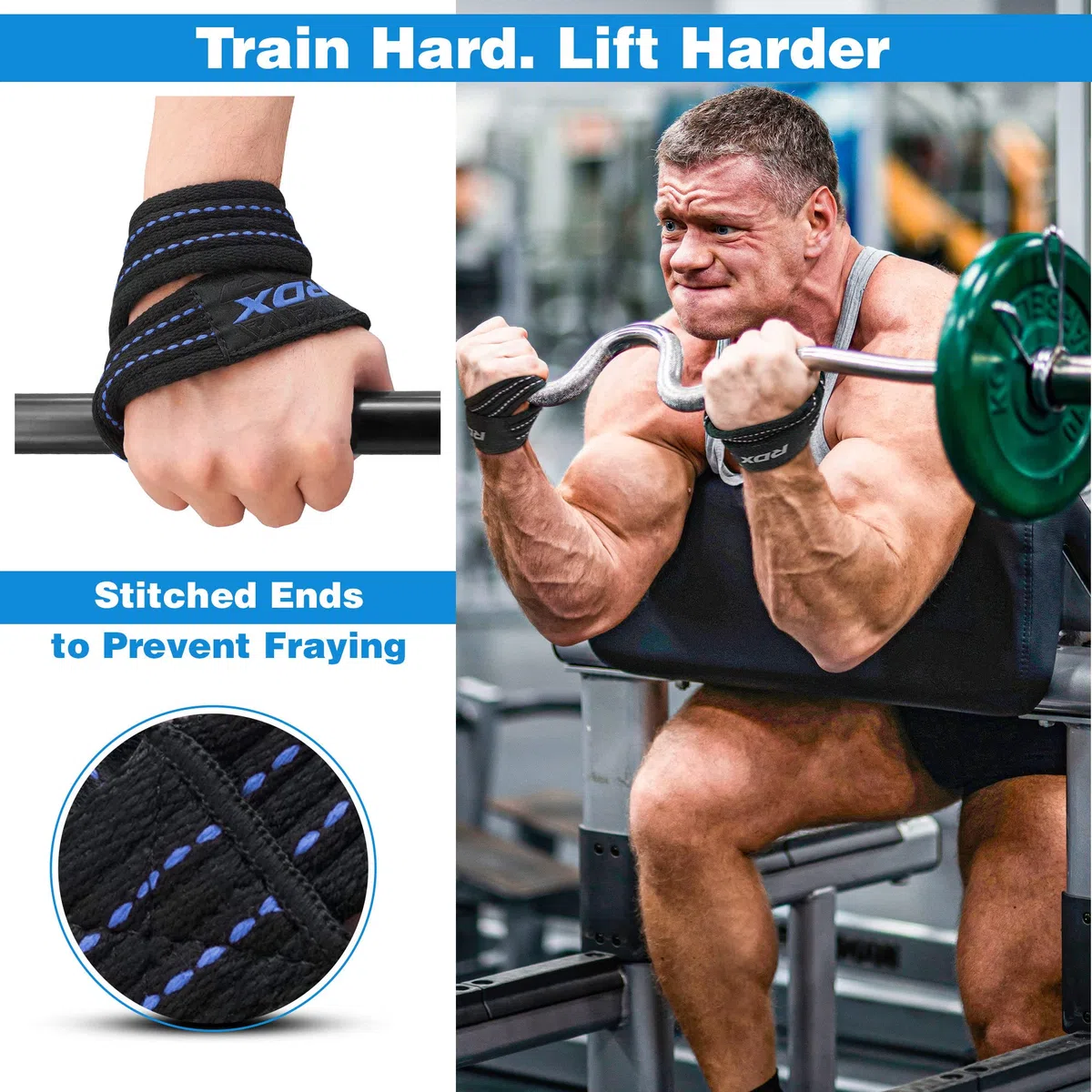 RDX Correas Levantamiento De Pesas, Fitness Gym Correa Musculación para Entrenamiento Halterofilia, Powerlifting, Fitness, Peso Culturismo, Correa de Ejercicios de Gimnasio para Hombres y Mujeres