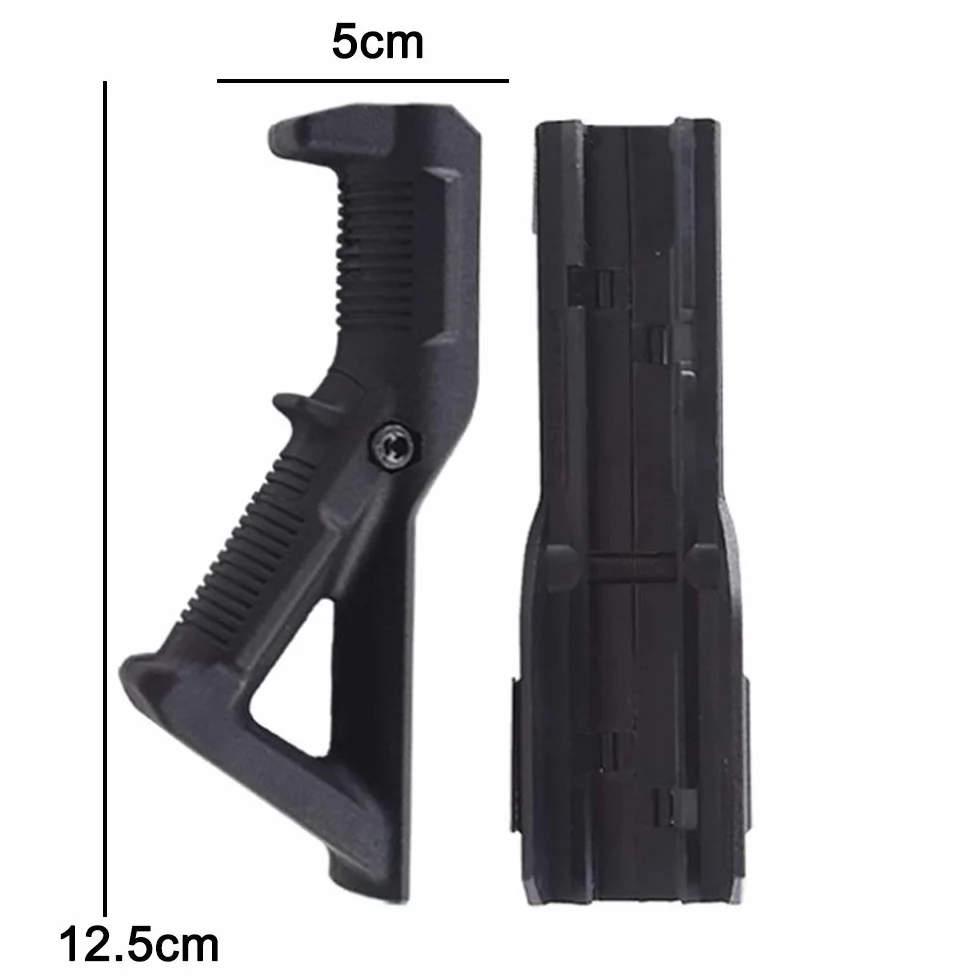Empuñadura Delantera Angulada, Empuñadura Delantera Airsoft Habitual, Empuñadura Ergonómica Angulada, Empuñadura Frontal Triangular de Nylon AFG1 para Rieles Weaver de 20 mm, Negro
