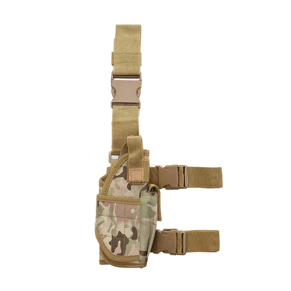 Poliéster Táctica De La Pierna Bolsas Molle Pata Ajustable Funda Ejército Pistola Bolsa Muslo De La Pierna Pistolera Deportes Al Aire Libre Senderismo Bolsa Accesorios Militares