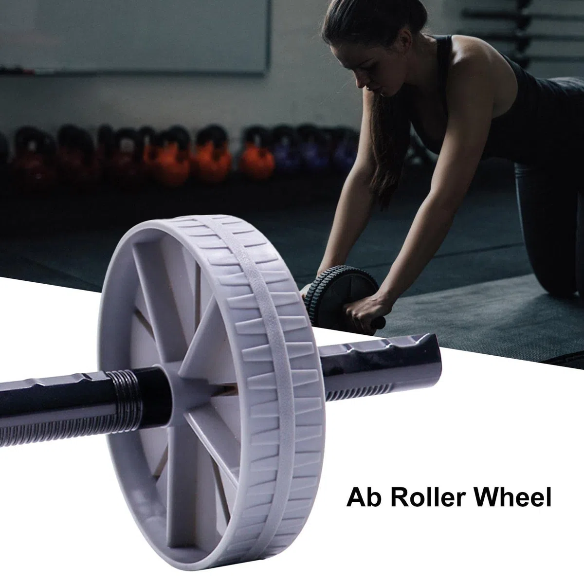 Ab Wheel Roller – ABS Core Trainer Single Wheel, Anti Slip Grip | Abdominal Workout Equipment Strength Training Tool For Home Gym Fitness Beginner Exercise Routine