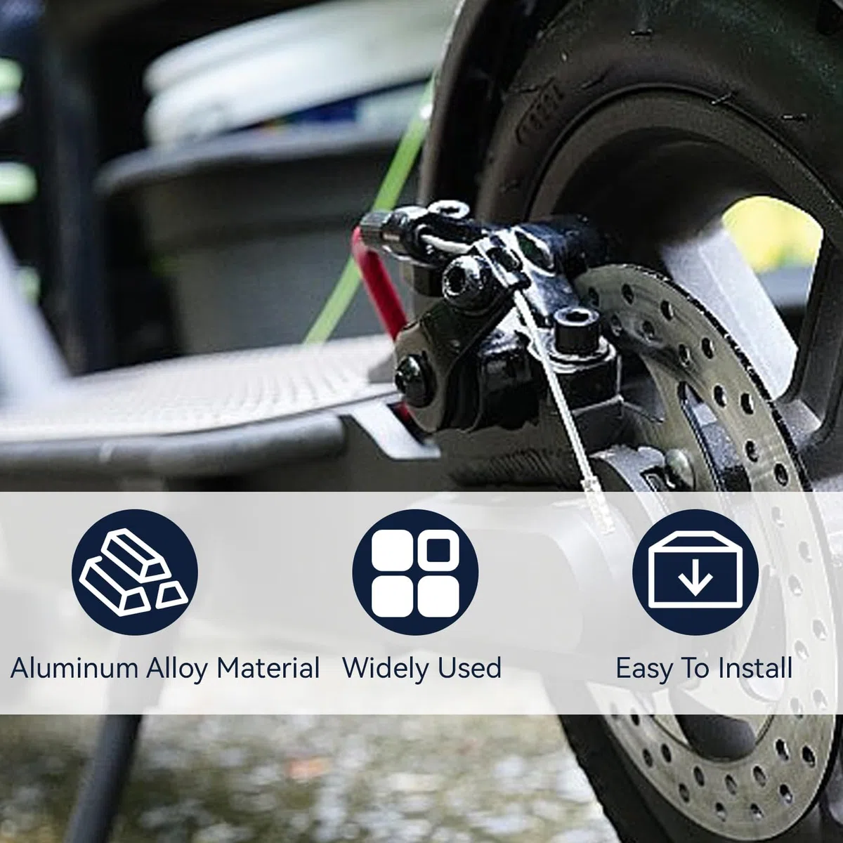 Pinza de Freno de Disco de Aleación de Aluminio, 50 mm Pinza de Freno Lado Izquierdo para Patinete Eléctrico Dispositivo de Freno de Scooter Eléctrico Reemplazable para Montaña MTB, Bicicleta Eléctric