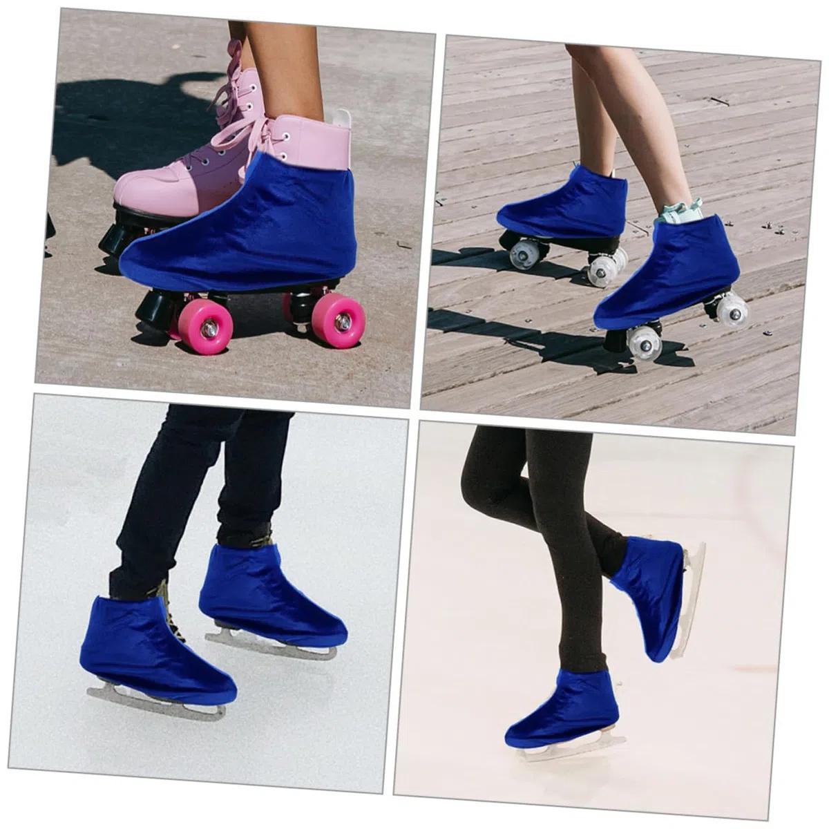 Yardwe Fundas para Patines Cubierta De La Manga De La Bota De Patinaje Protector De Patinaje sobre Hielo Empapadores De Patines Cifra Cubrir Accesorios Hockey Light Brown Poliéster