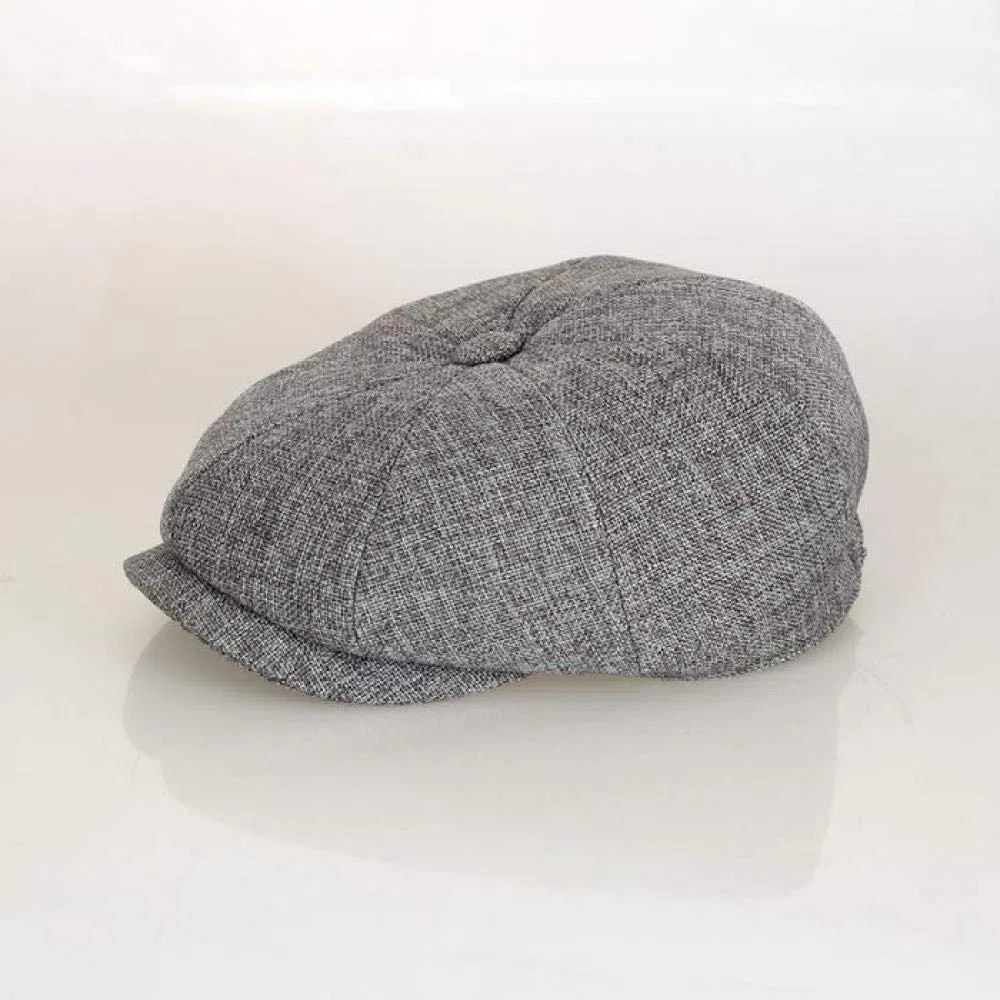 Octagon Hat Boina Transpirable de Lino Primavera y Verano Retro Newsboy Hat Men and Thin Hat Beret