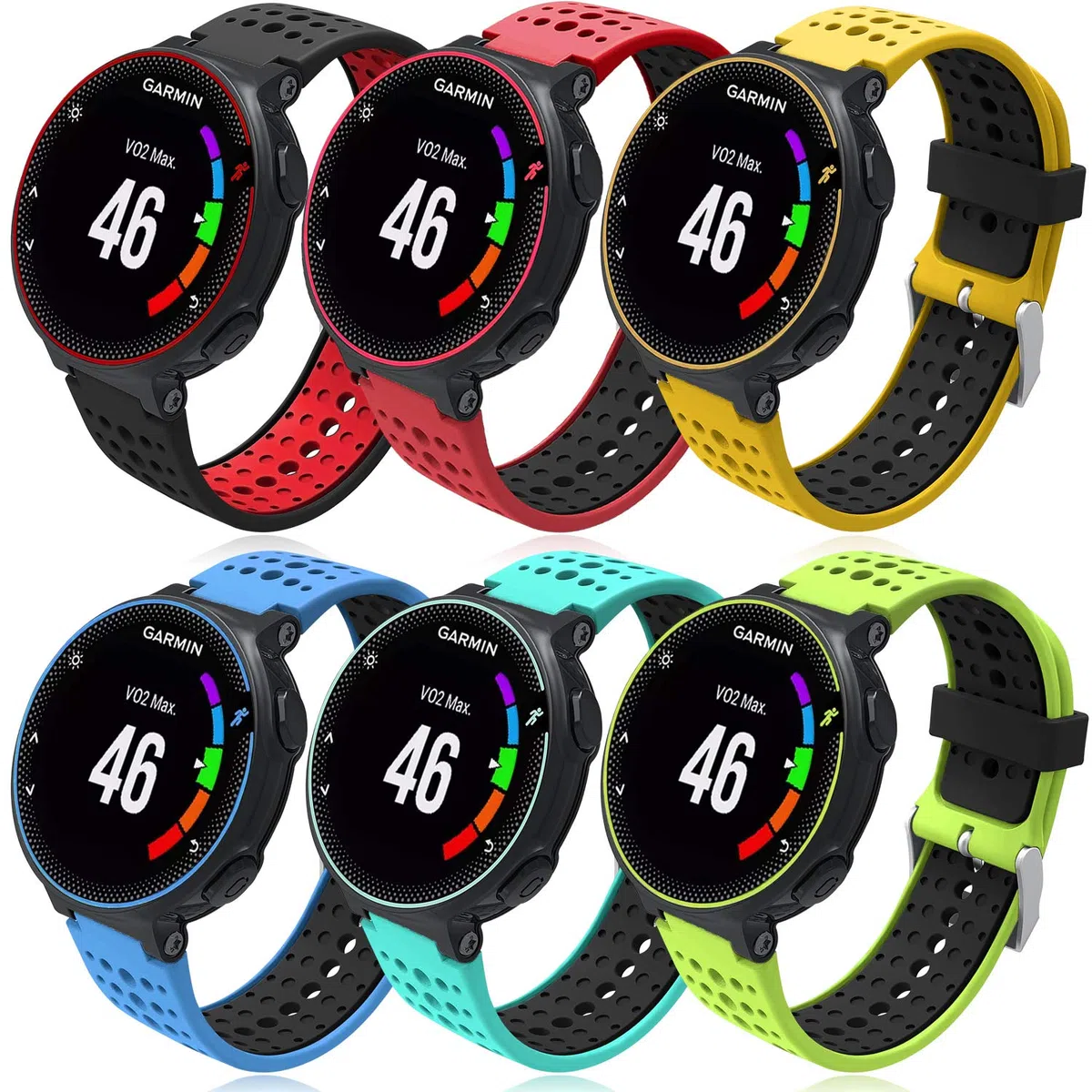 Correa para Garmin Forerunner 235 - Compatible con Forerunner 735XT Correa de Reloj, Pulsera de Reemplazo Silicona Suave Sports Banda para Forerunner 220, 230, 620, 630 y 735XT Smart Watch
