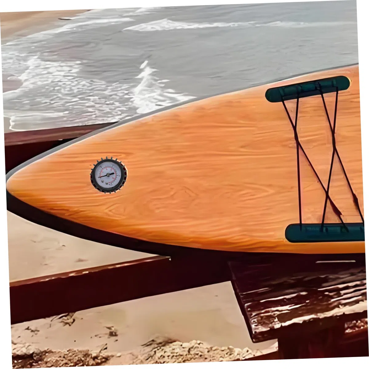BESPORTBLE Manómetro para Bote Inflable y Tabla de Surf, Medidor de Presión de Aire 0-1.6 Bar, Dispositivo Resistente de PVC, Herramienta Precisa para Kayak y Deportes Acuáticos