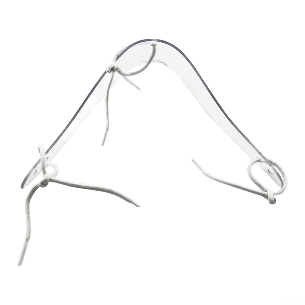 Casco de portero de hockey sobre hielo con media visera de policarbonato transparente y protector de cuello para protección de portero, diseño semicírculo, 28,5 x 15,5 x 12 cm, 100 g