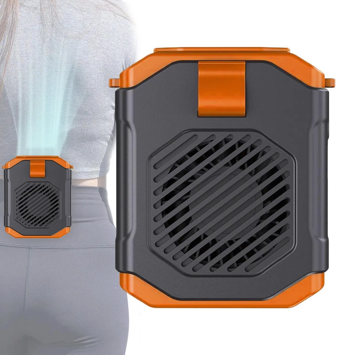 Genérico Ventilador Clip Cinturón | 5 Velocidades,Ventilador Cinturón Vestible,Para Mujeres Hombres Viajeros Excursionistas Jardineros Visitantes Parques Camping Picnic Concierto Pesca Ciclismo