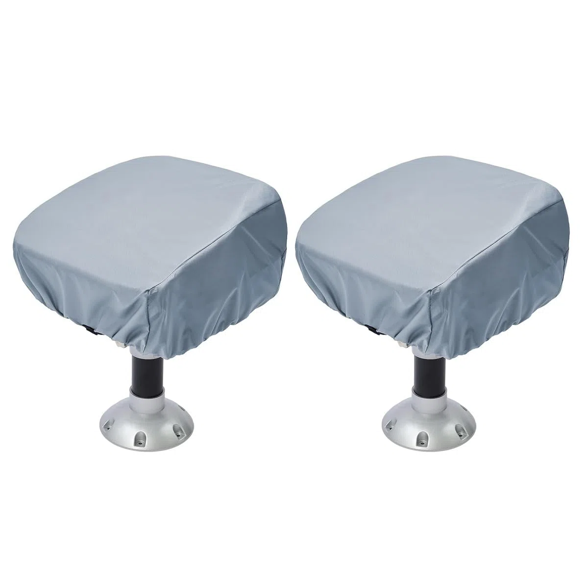 Paquete de 2 fundas para asientos de barco, impermeables, 210D, resistentes, plegables, 45,7 cm de ancho x 50,8 cm de profundidad x 35,5 cm de alto, color gris