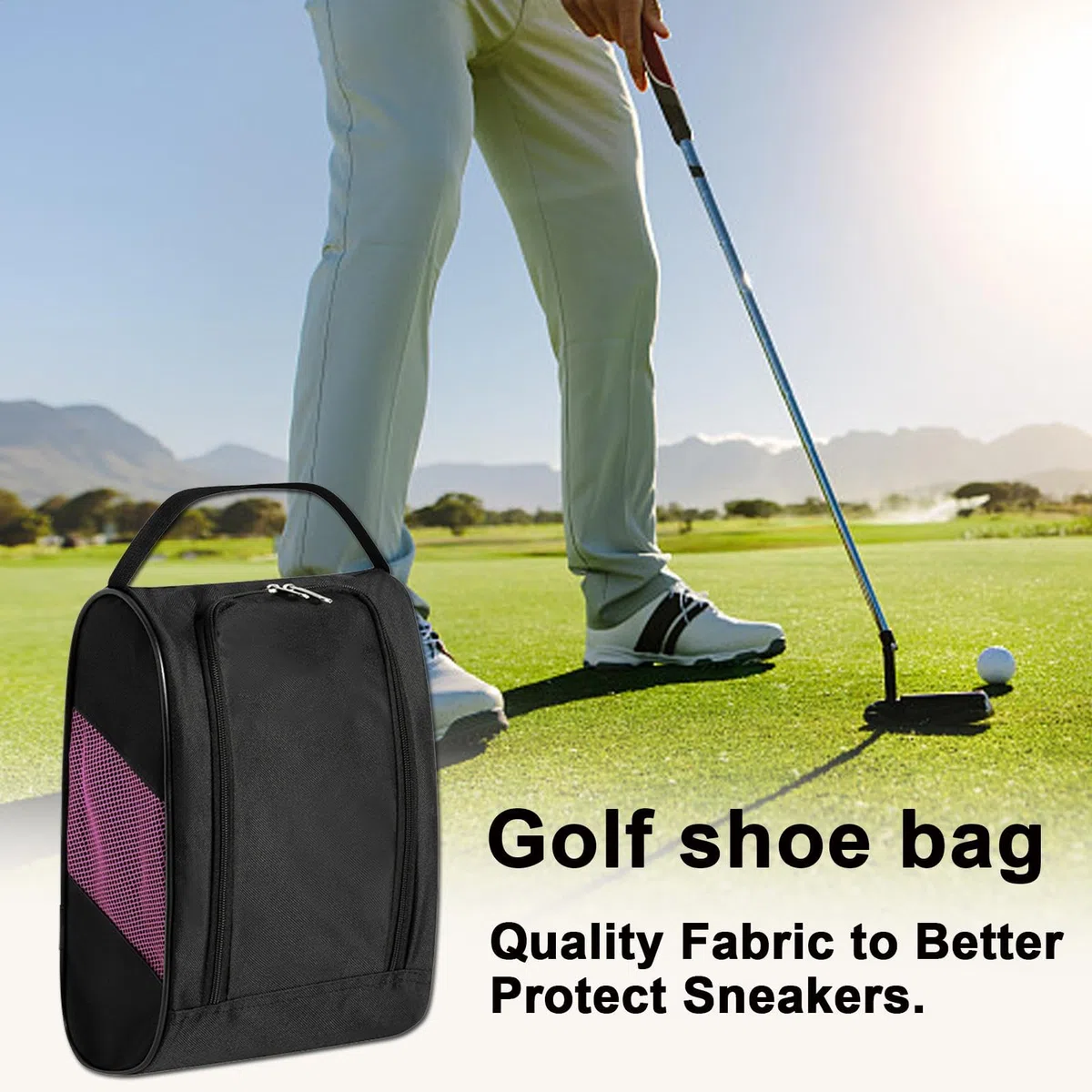 Estuche para zapatos de golf | Bolsa de zapatos para deportes al aire libre | Bolsas de transporte transpirables para zapatos de golf para calcetines, camisetas, guantes, cepillo y otros accesorios de